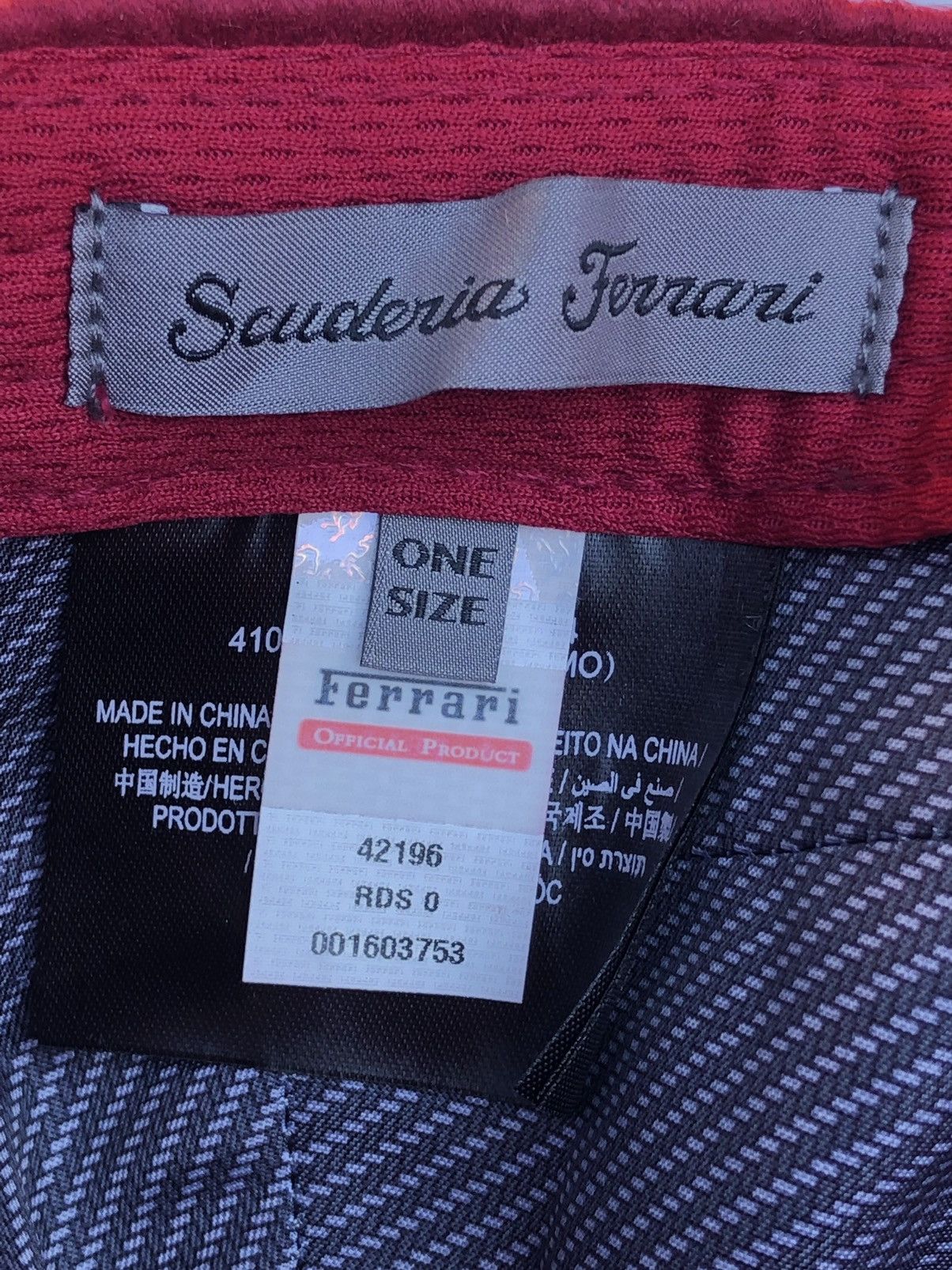 Ferrari Scuderia Ferrari Leather & Suede Hat Burgundy Red & Navy Size ONE SIZE - 4 Thumbnail