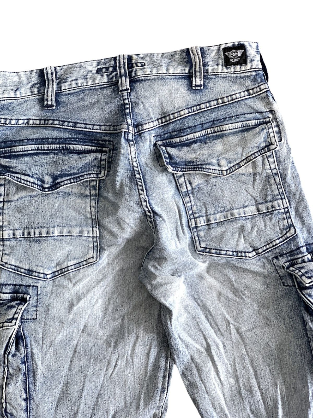 Japanese Brand Blue Monster Motorcycle Cargos Jeans Denim Pant Size US 31 - 6 Thumbnail