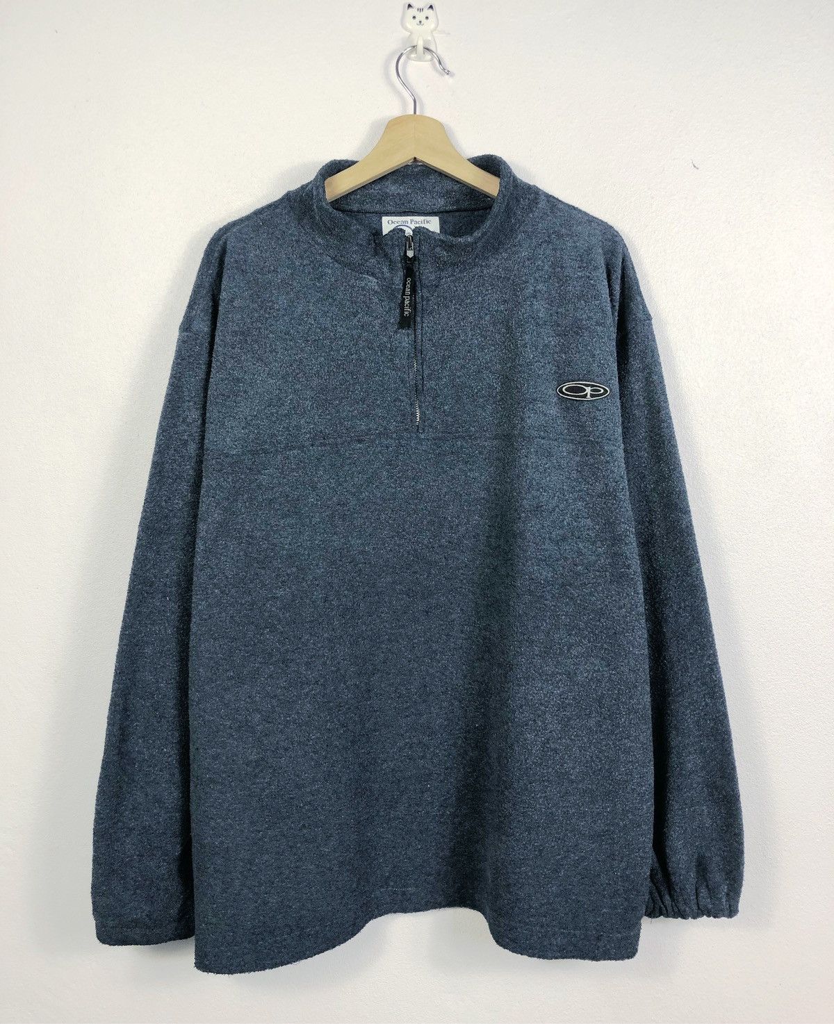 Ocean Pacific × Vintage Vintage Ocean Pacific Winter Wear Big Logo Fleece Sweatshirt Size US XL / EU 56 / 4 - 2 Thumbnail