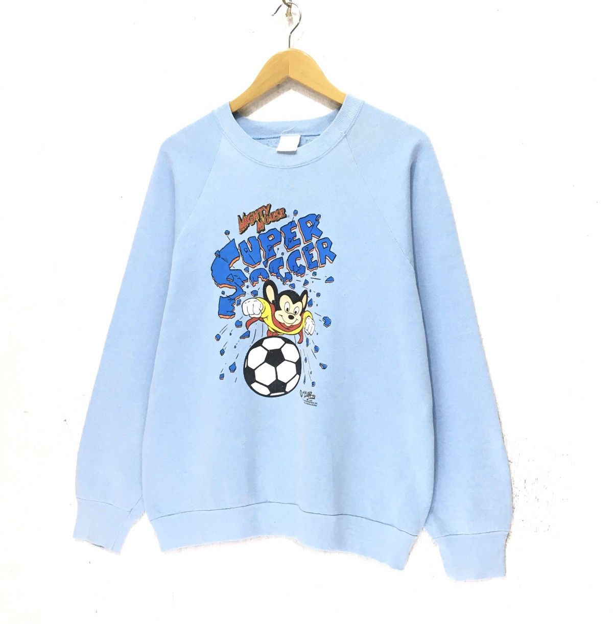 Cartoon Network Vintage 90s Mighty Mouse Crewneck Sweatshirt Big Logo Size US M / EU 48-50 / 2 - 4 Thumbnail