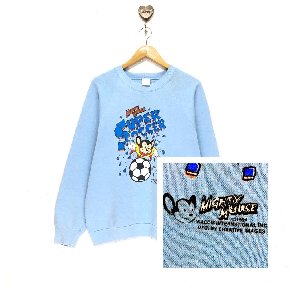 Cartoon Network Vintage 90s Mighty Mouse Crewneck Sweatshirt Big Logo Size US M / EU 48-50 / 2 - 2 Thumbnail