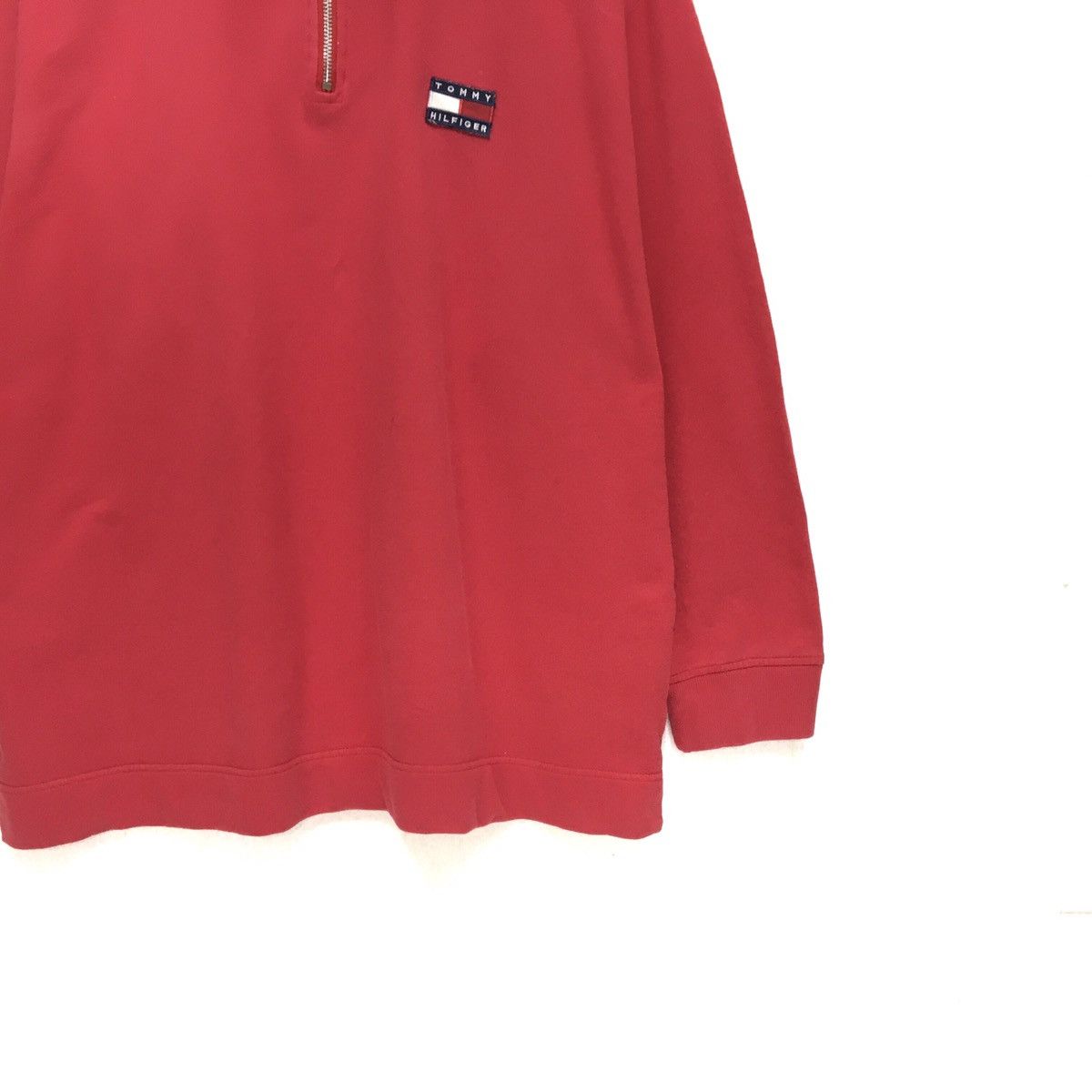 Tommy Hilfiger Vintage 90s TOMMY HILFIGER Half Zip Sweatshirt Size US L / EU 52-54 / 3 - 4 Thumbnail