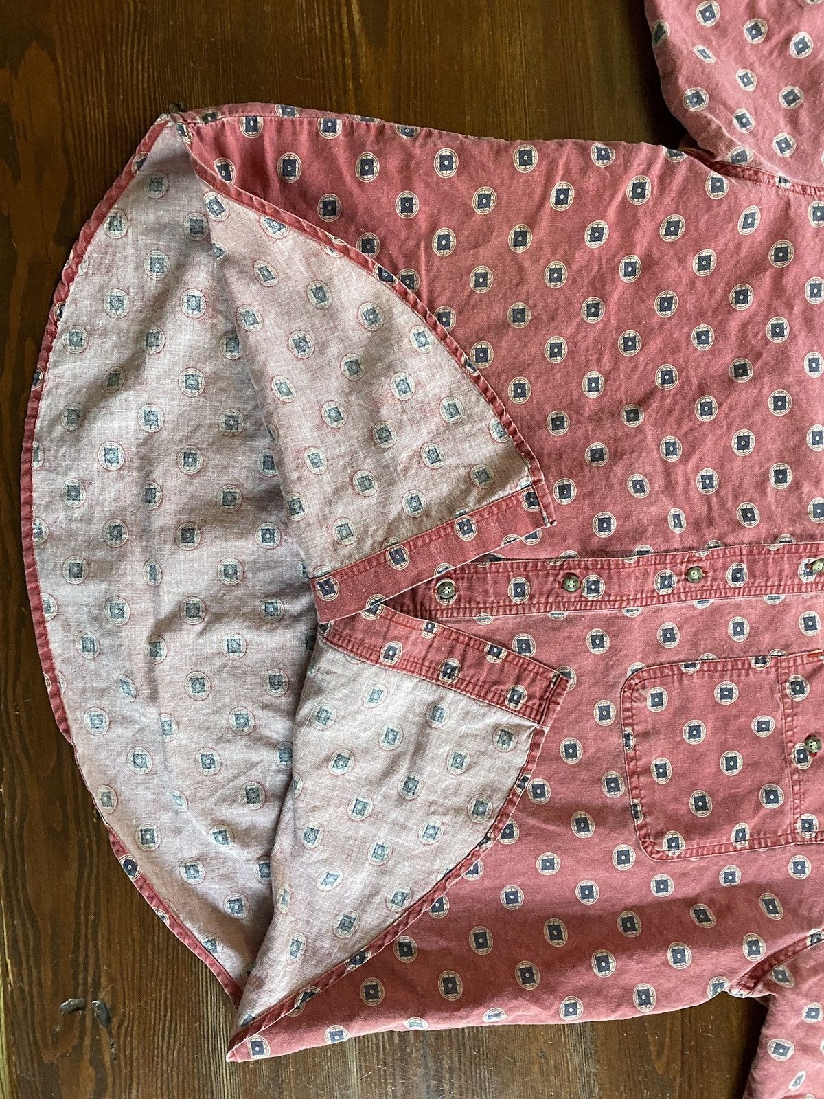 Bugle Boy Vintage 90’s Bugle Boy Distressed Faded Button Up Size US XL / EU 56 / 4 - 11 Thumbnail