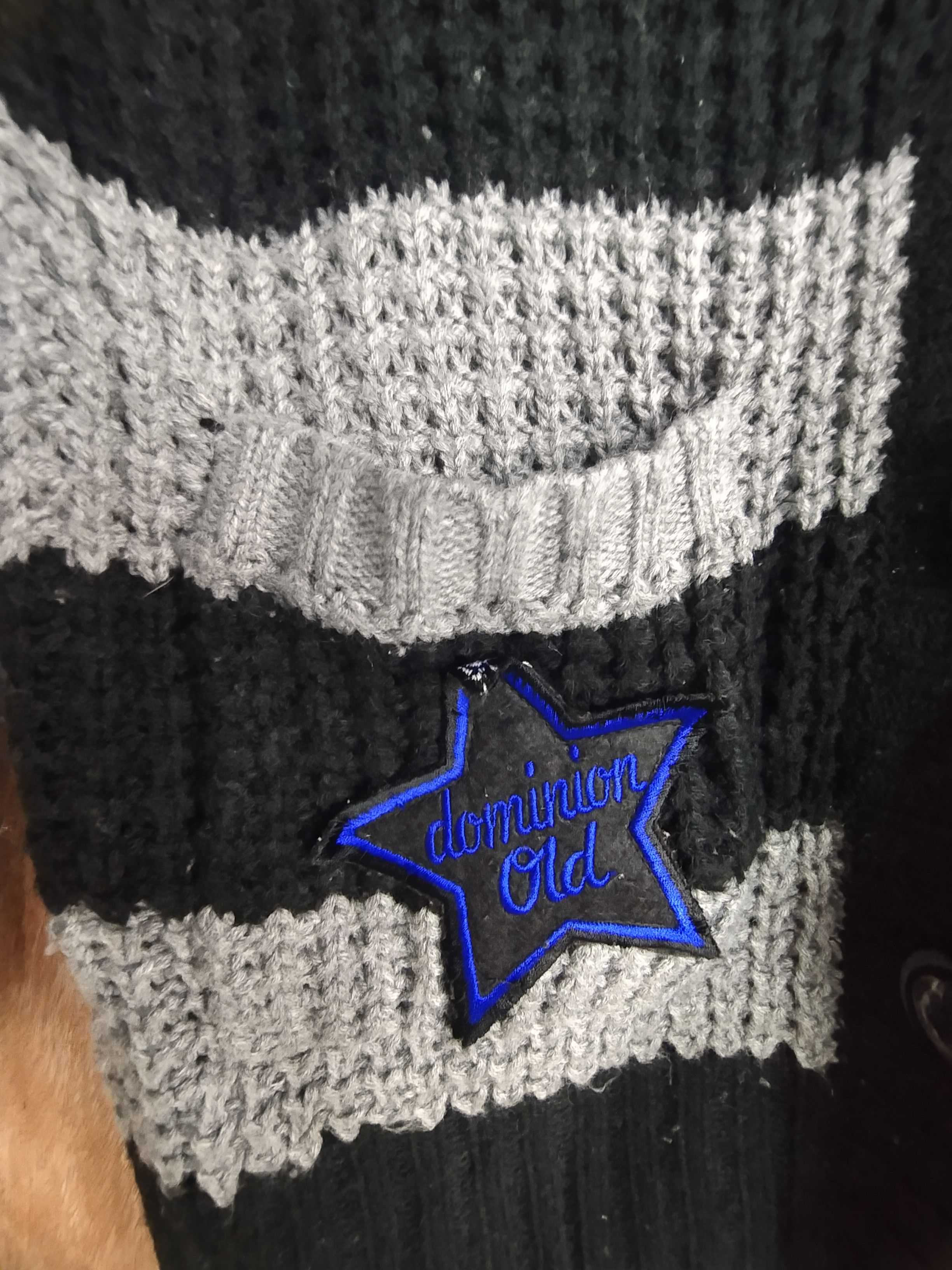 Homespun Knitwear Plymtone black/gray stripe knit cardigan #S020 Size US M / EU 48-50 / 2 - 6 Thumbnail