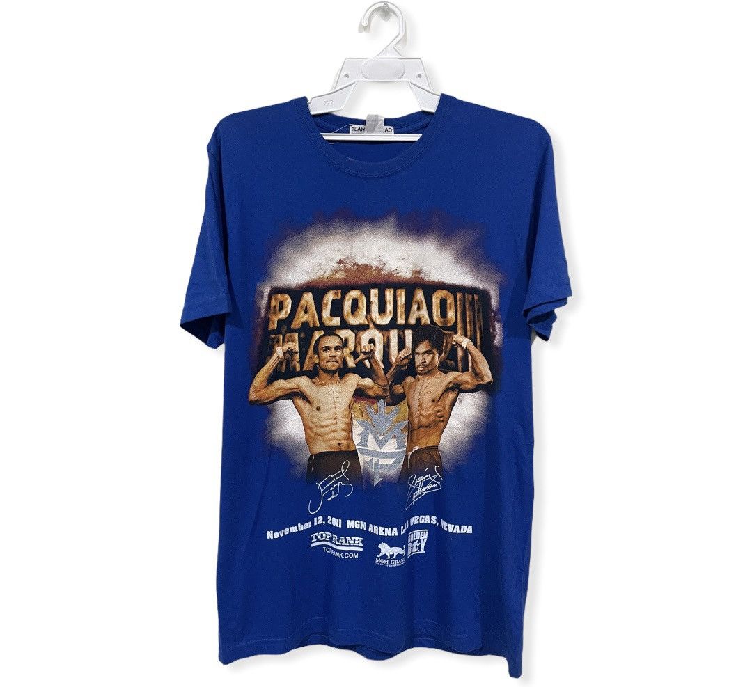 Vintage VTG Official Boxing Manny Pacquiao Pac Man Vs Marquez Tee Size US L / EU 52-54 / 3 - 1 Thumbnail