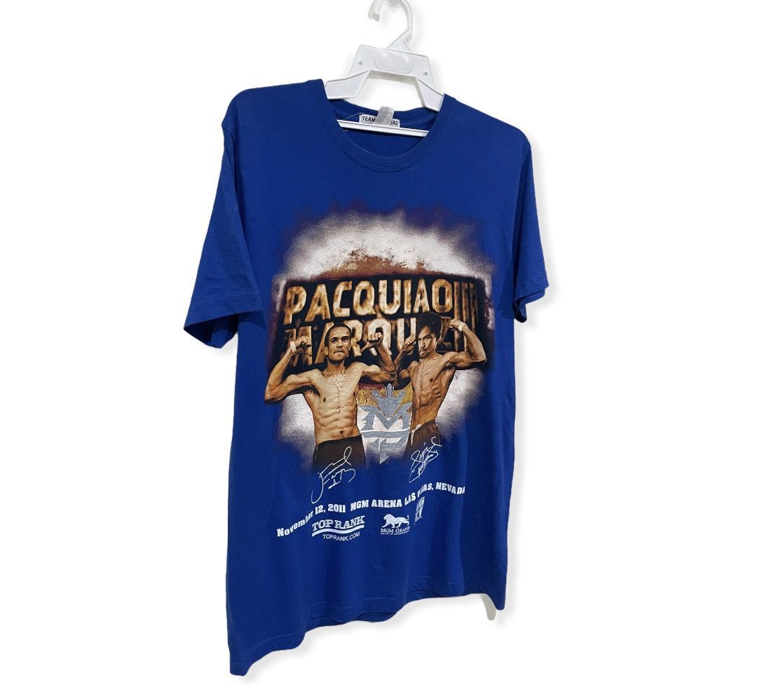 Vintage VTG Official Boxing Manny Pacquiao Pac Man Vs Marquez Tee Size US L / EU 52-54 / 3 - 3 Thumbnail