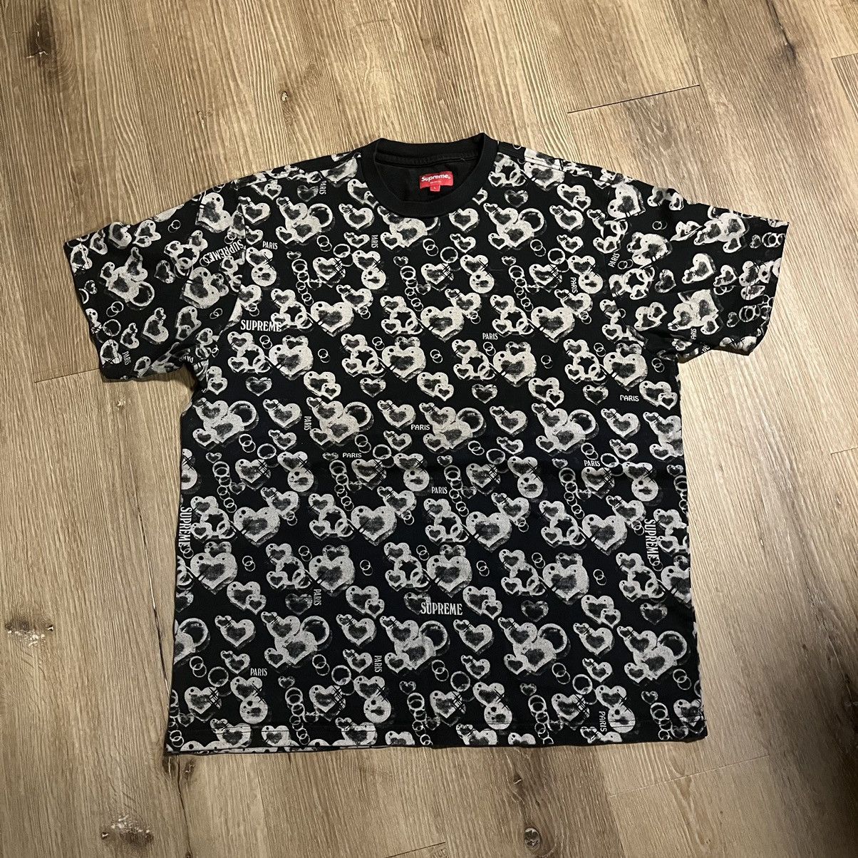 Supreme Supreme - Hearts S/S Top (SS21) - Black - Large - Used