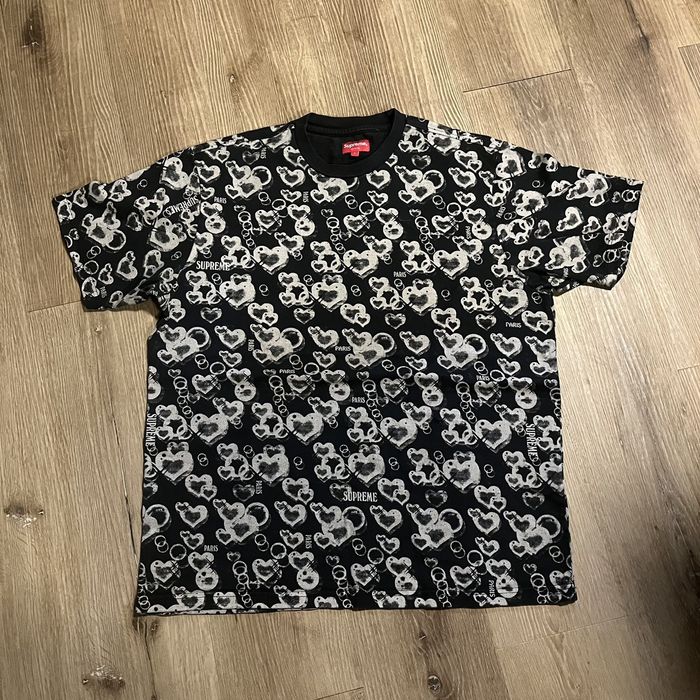 Supreme Supreme - Hearts S/S Top (SS21) - Black - Large - Used