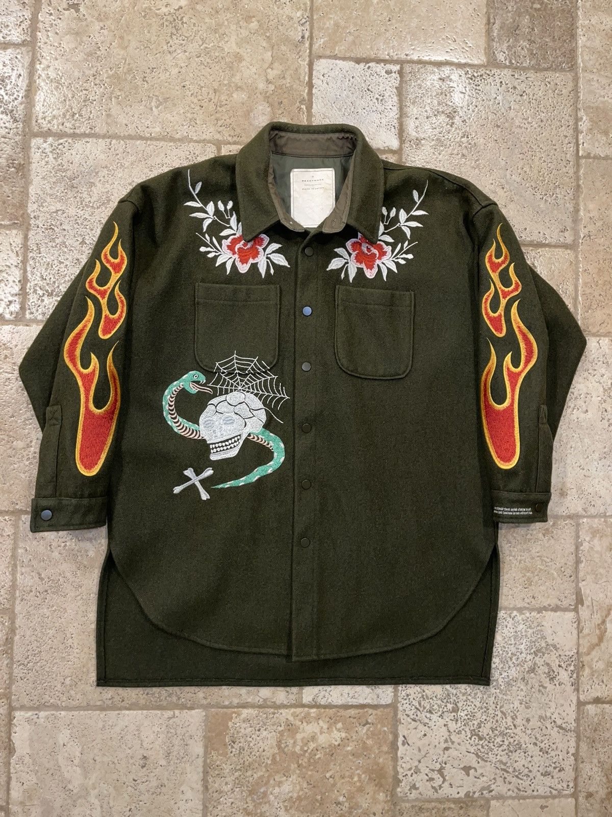 READYMADE READYMADE Heavy Coat Parka Green Embroidered Jacket size 2 Size US M / EU 48-50 / 2 - 11 Thumbnail