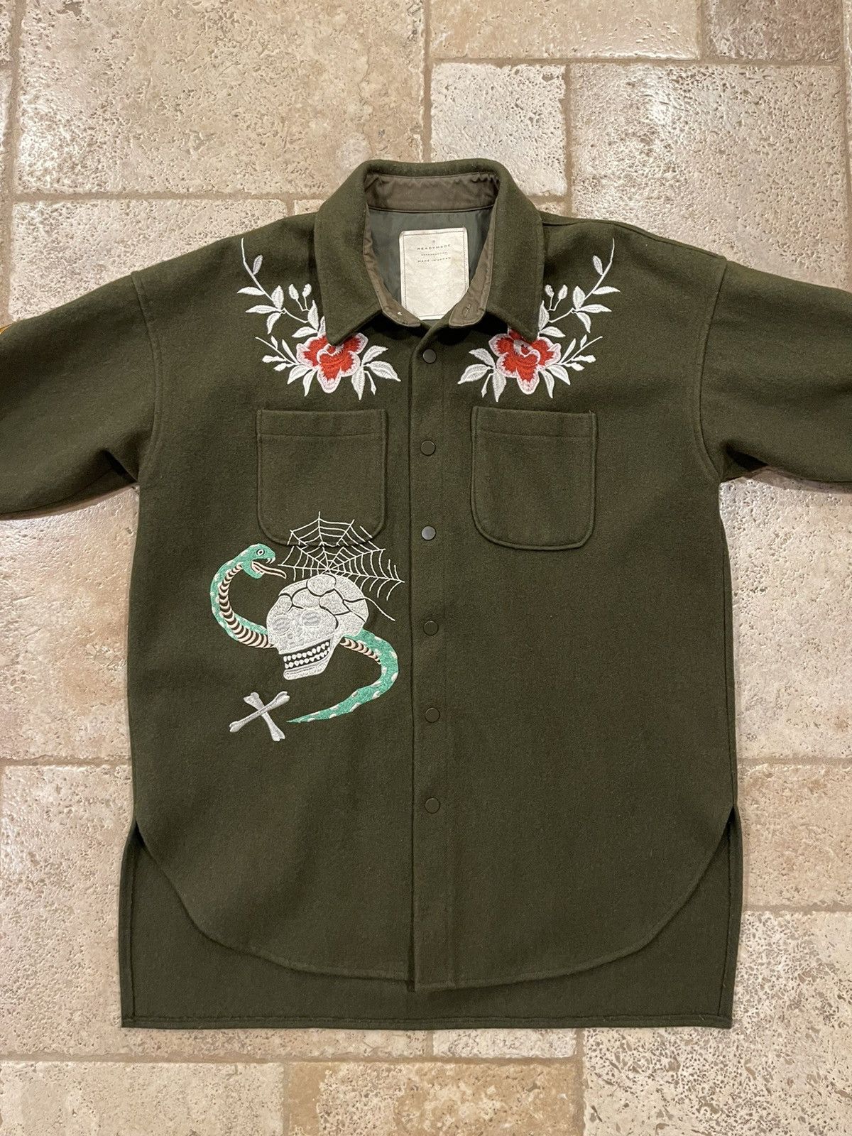 READYMADE READYMADE Heavy Coat Parka Green Embroidered Jacket size 2 Size US M / EU 48-50 / 2 - 6 Thumbnail