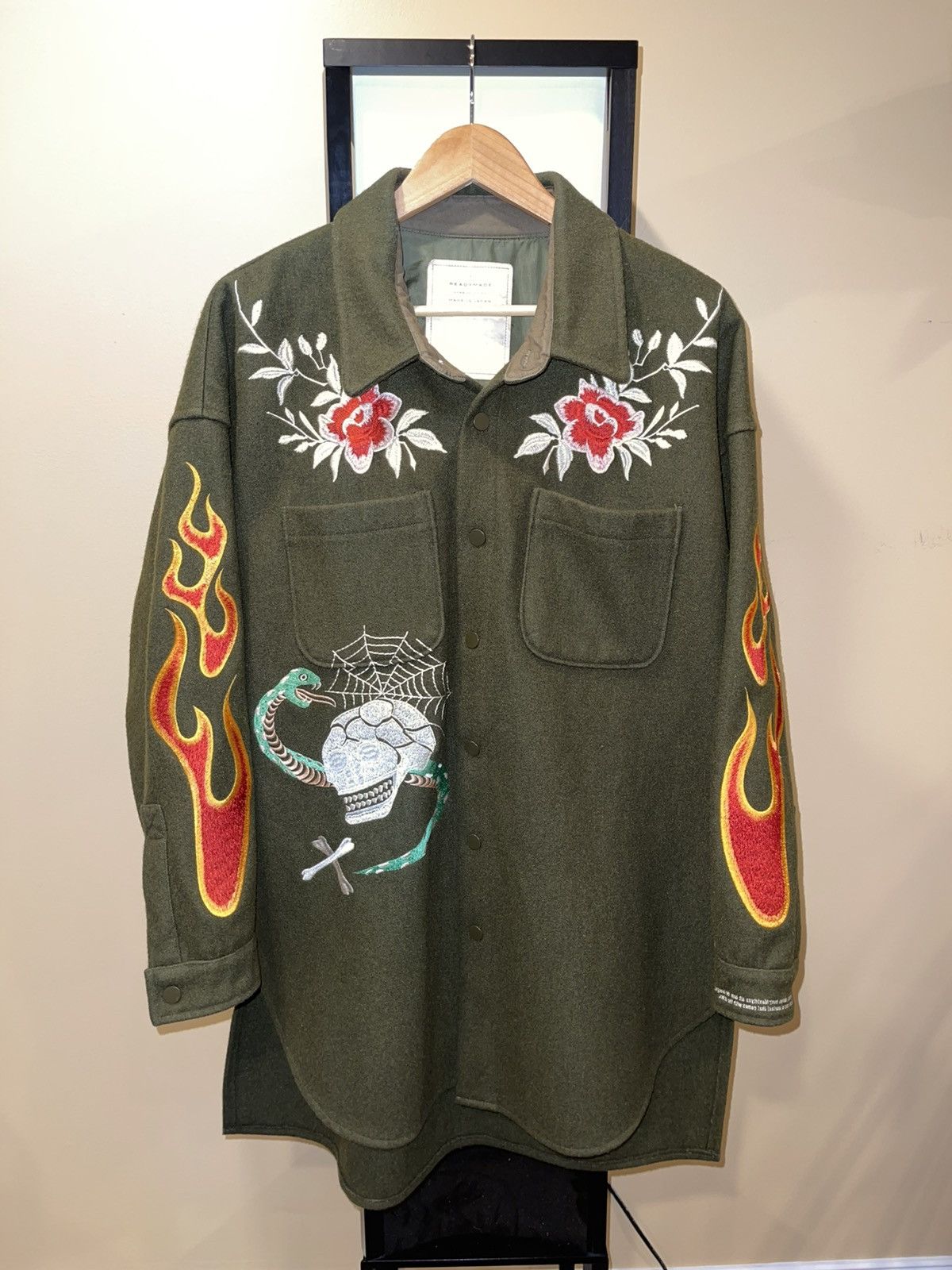 READYMADE READYMADE Heavy Coat Parka Green Embroidered Jacket size 2 Size US M / EU 48-50 / 2 - 3 Thumbnail