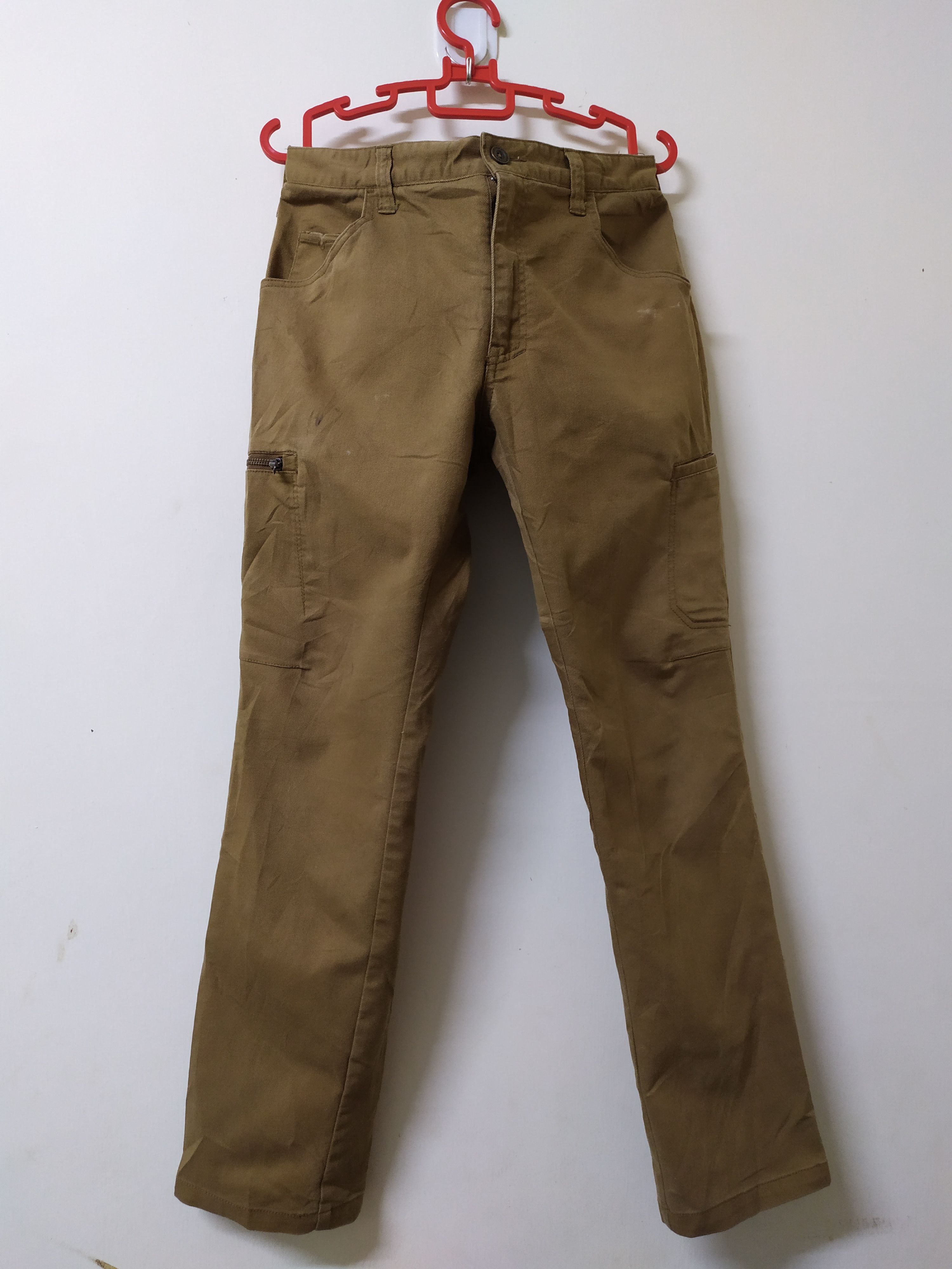 image of Authentic Japan Fine Assist Brown Cargo Pants in Dark Brown, Men's (Size 34)