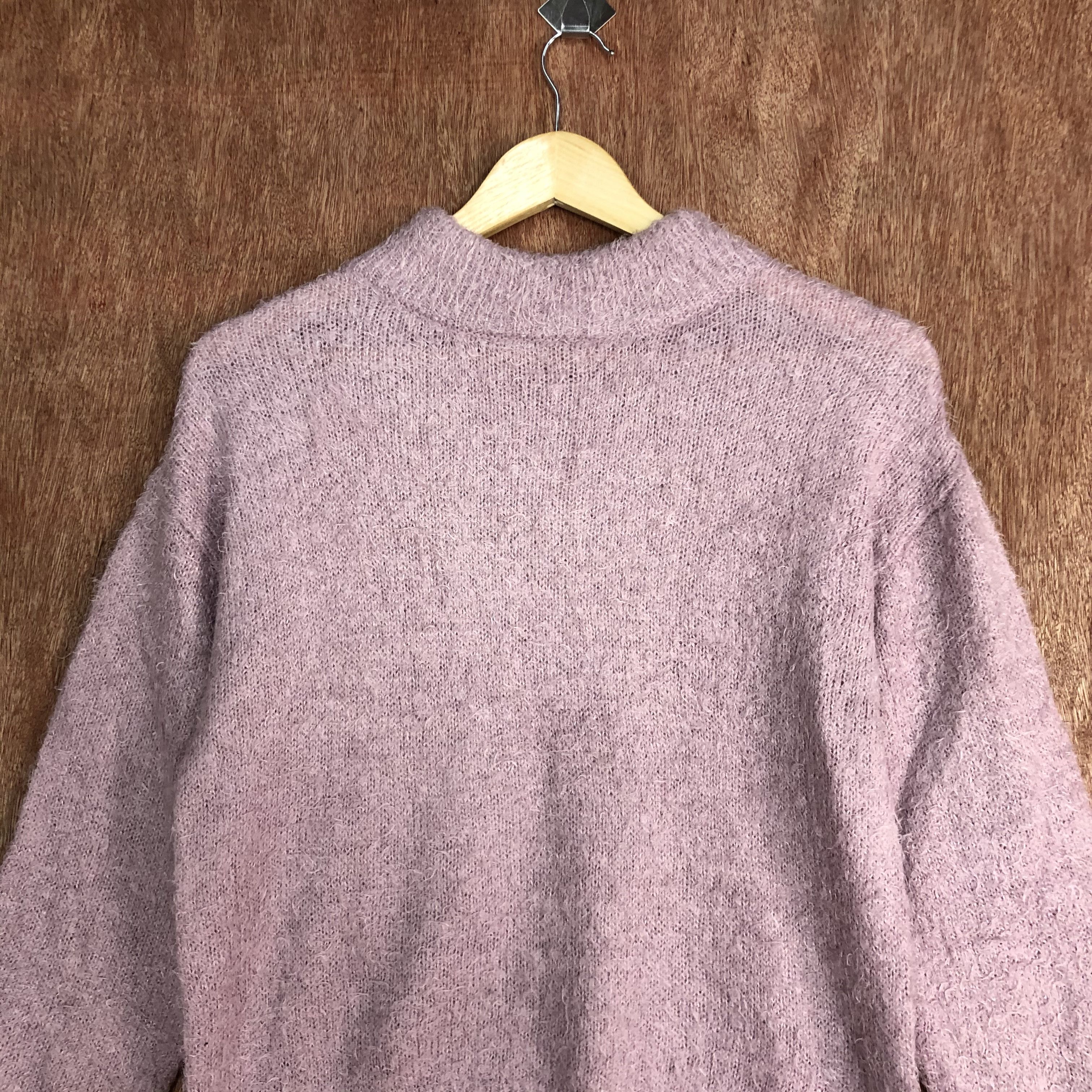 Homespun Knitwear × Japanese Brand GUJapan Brand Pink shag shaggy mohair Knitwear #6135 Size US S / EU 44-46 / 1 - 2 Thumbnail