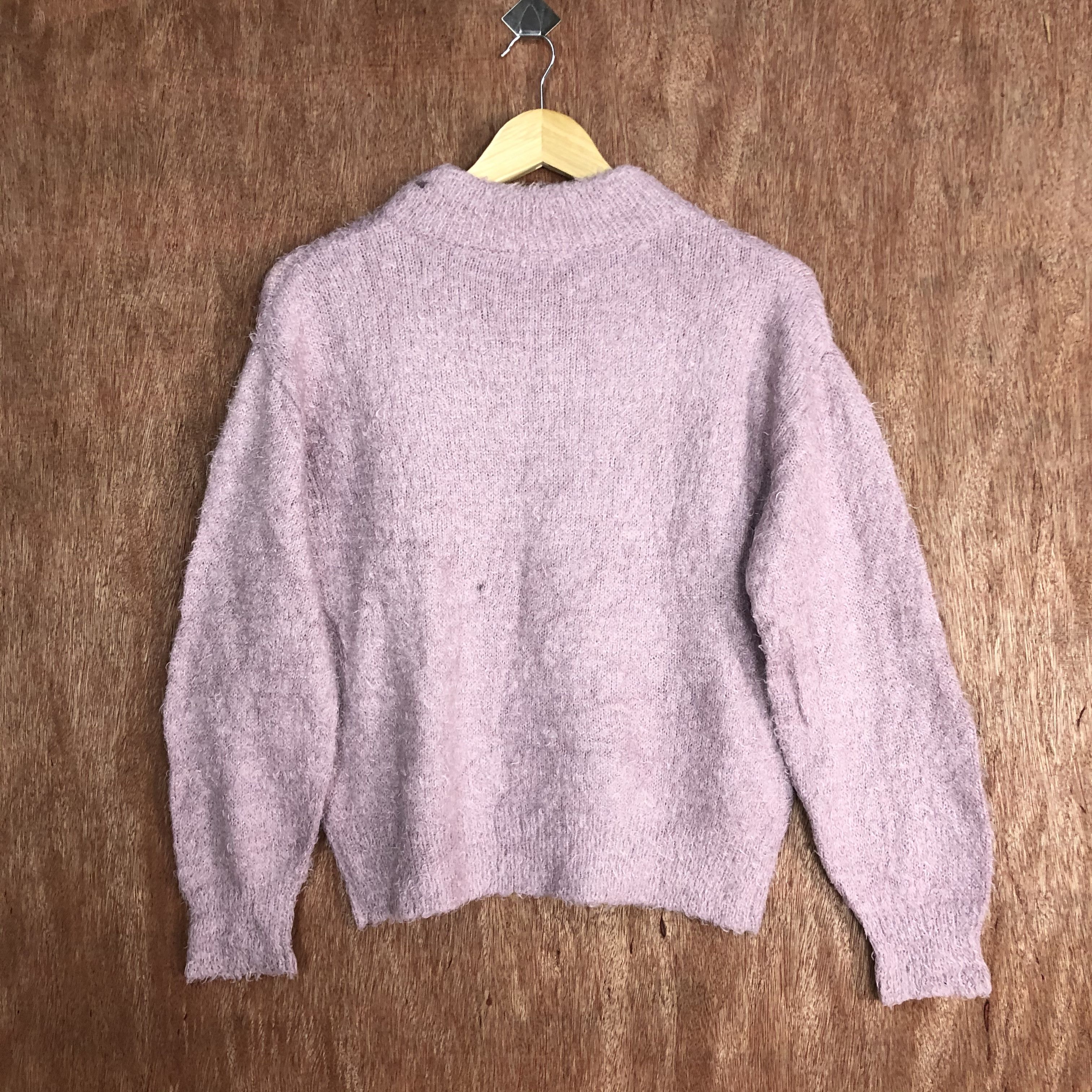 Homespun Knitwear × Japanese Brand GUJapan Brand Pink shag shaggy mohair Knitwear #6135 Size US S / EU 44-46 / 1 - 9 Thumbnail