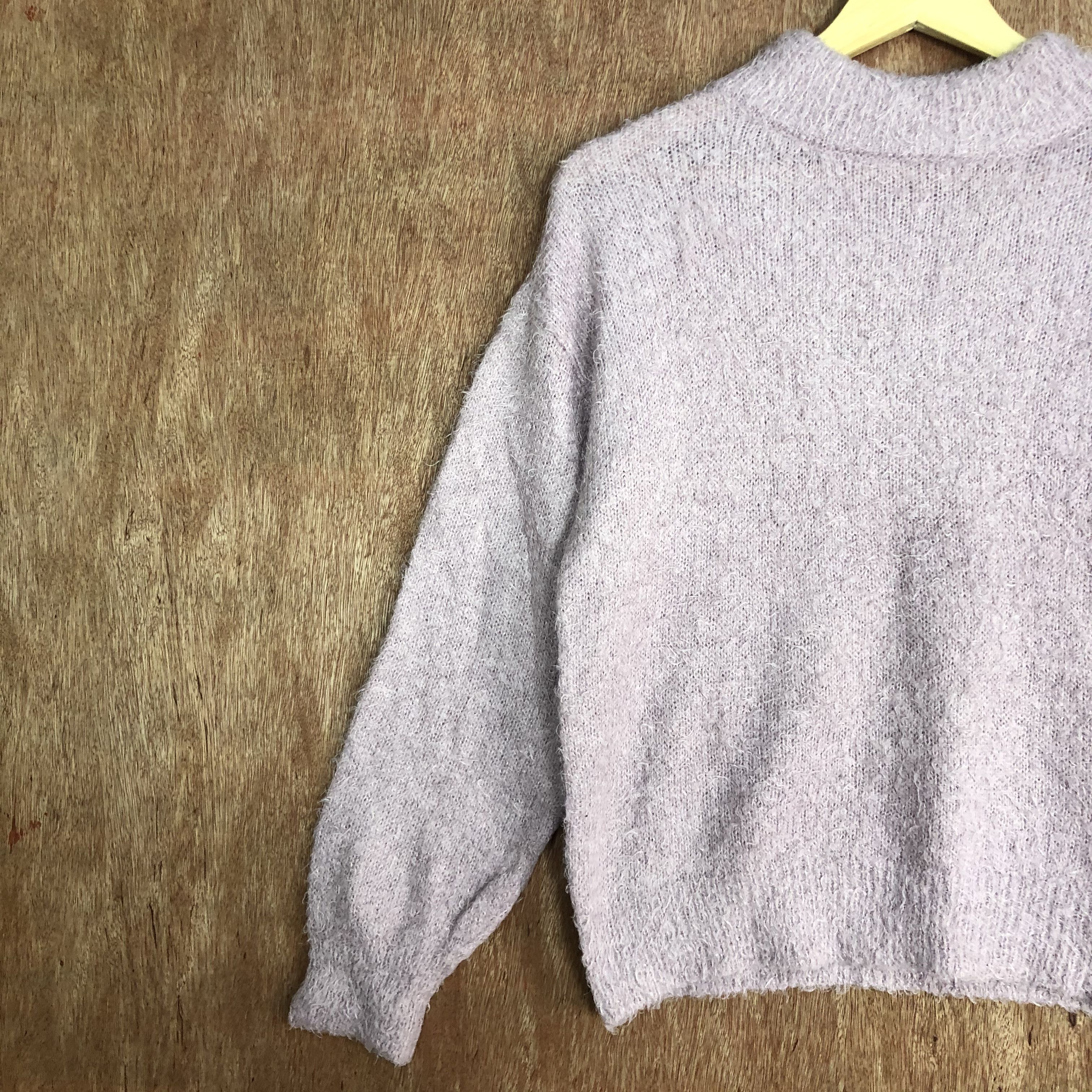 Homespun Knitwear × Japanese Brand GUJapan Brand Pink shag shaggy mohair Knitwear #6135 Size US S / EU 44-46 / 1 - 7 Thumbnail