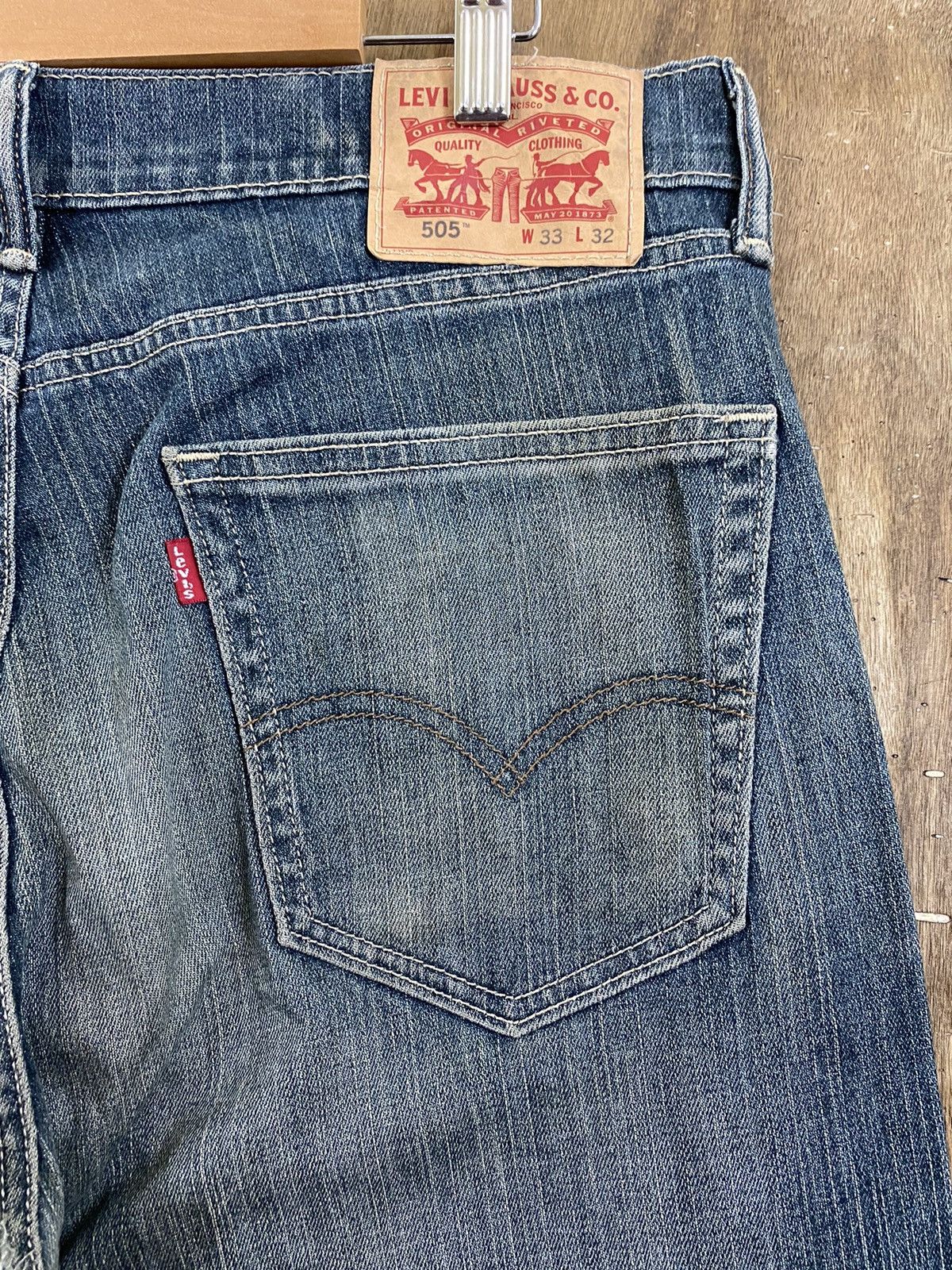 Levi's DLS 505 Levi’s Blue distressed Denim Pants #BB536 Size US 33 - 10 Thumbnail