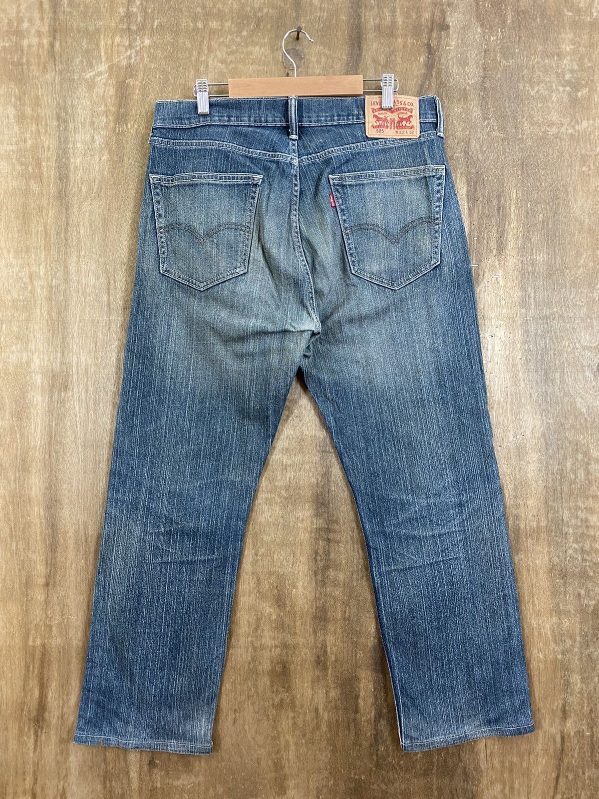 Levi's DLS 505 Levi’s Blue distressed Denim Pants #BB536 Size US 33 - 6 Thumbnail
