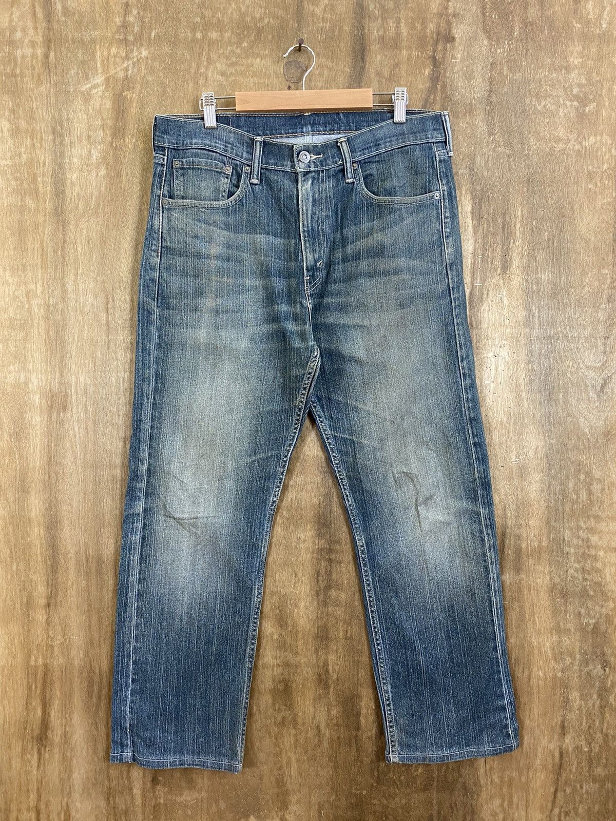 Levi's DLS 505 Levi’s Blue distressed Denim Pants #BB536 Size US 33 - 1 Thumbnail