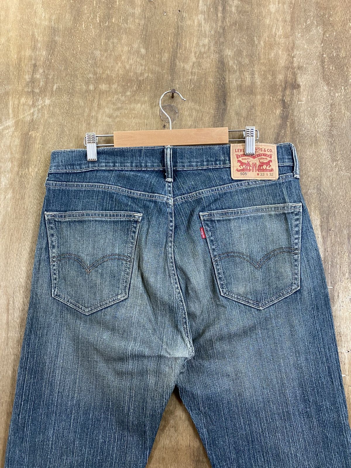 Levi's DLS 505 Levi’s Blue distressed Denim Pants #BB536 Size US 33 - 7 Thumbnail