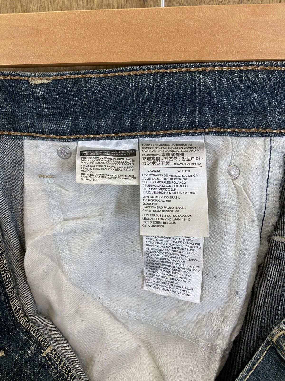 Levi's DLS 505 Levi’s Blue distressed Denim Pants #BB536 Size US 33 - 14 Thumbnail