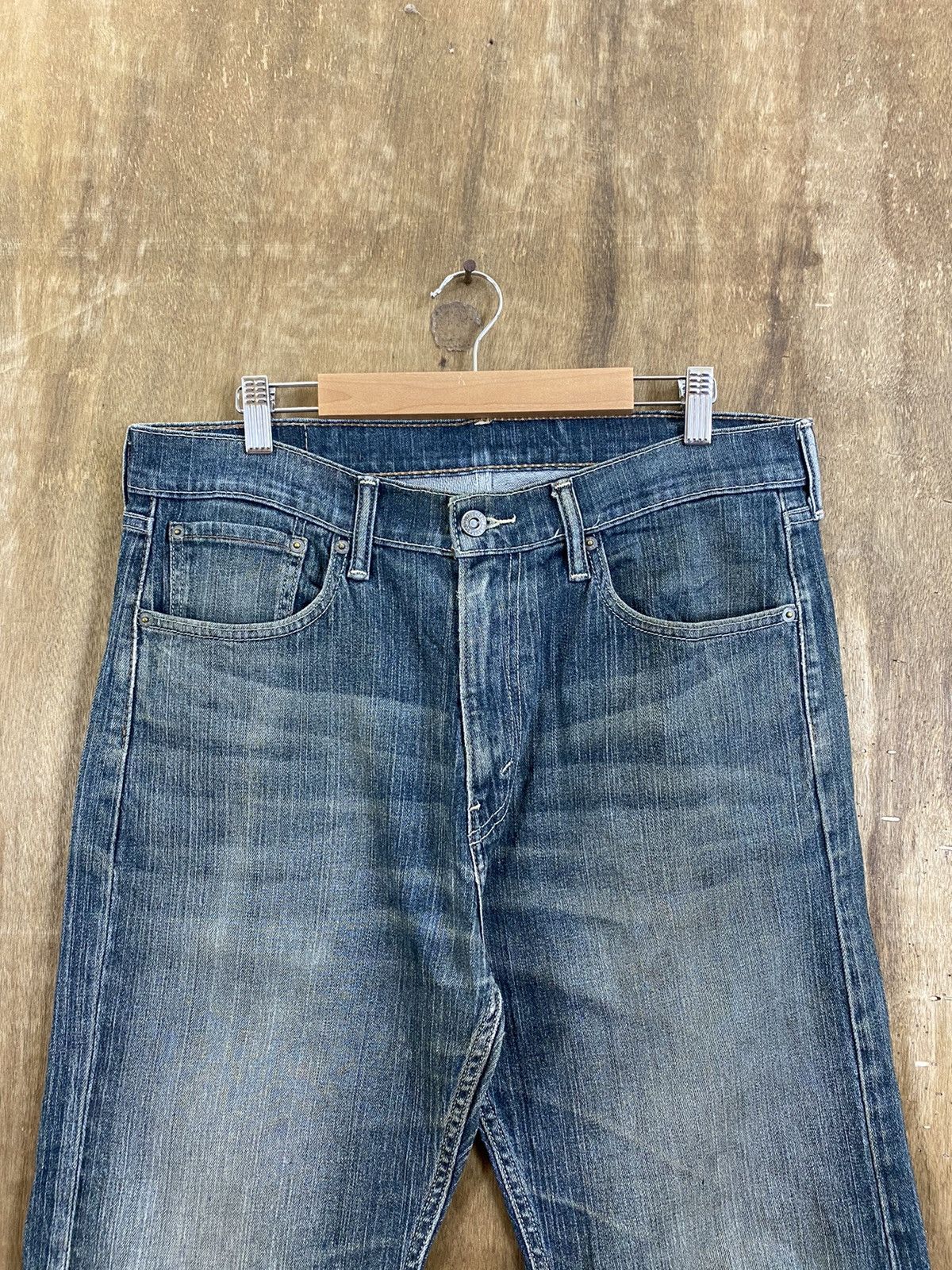 Levi's DLS 505 Levi’s Blue distressed Denim Pants #BB536 Size US 33 - 2 Thumbnail