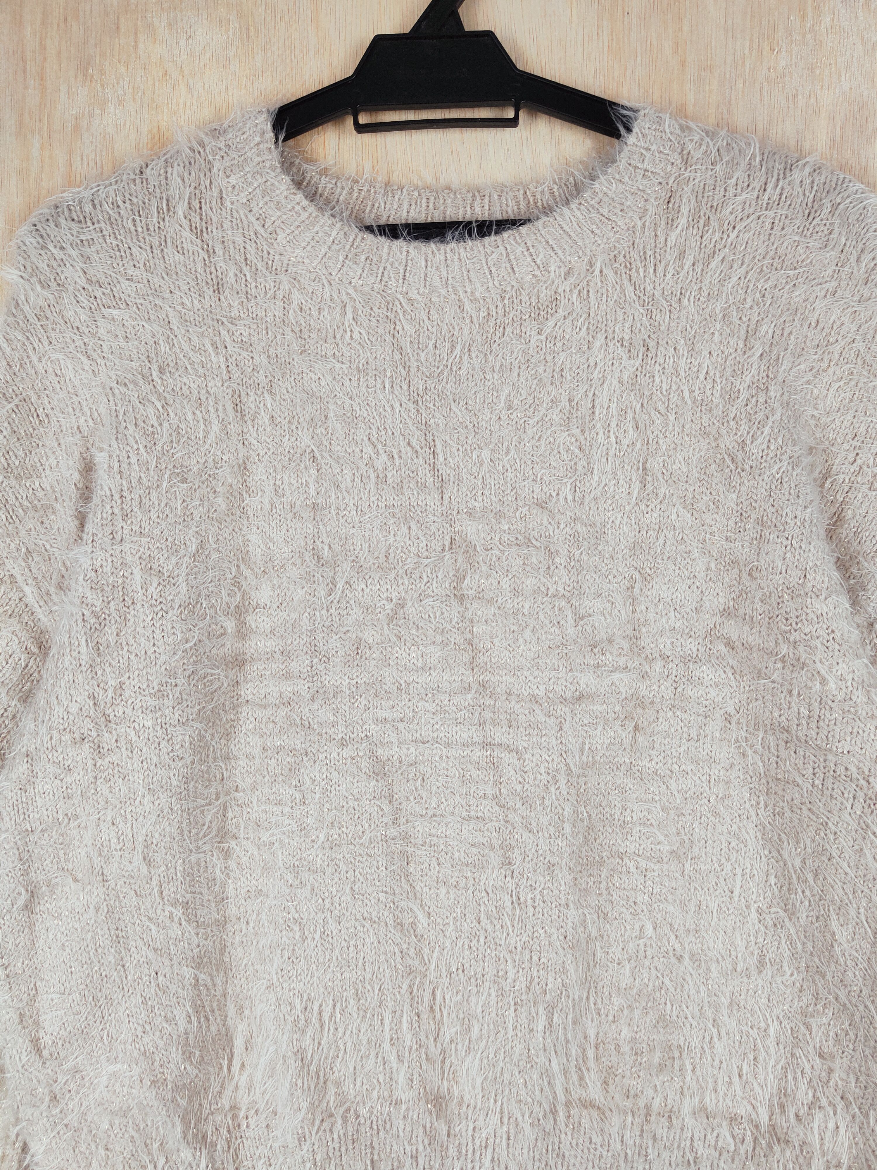 Vintage GU Peach Shag Shaggy Fur Mohair Knitwear #S248 Size US M / EU 48-50 / 2 - 2 Thumbnail