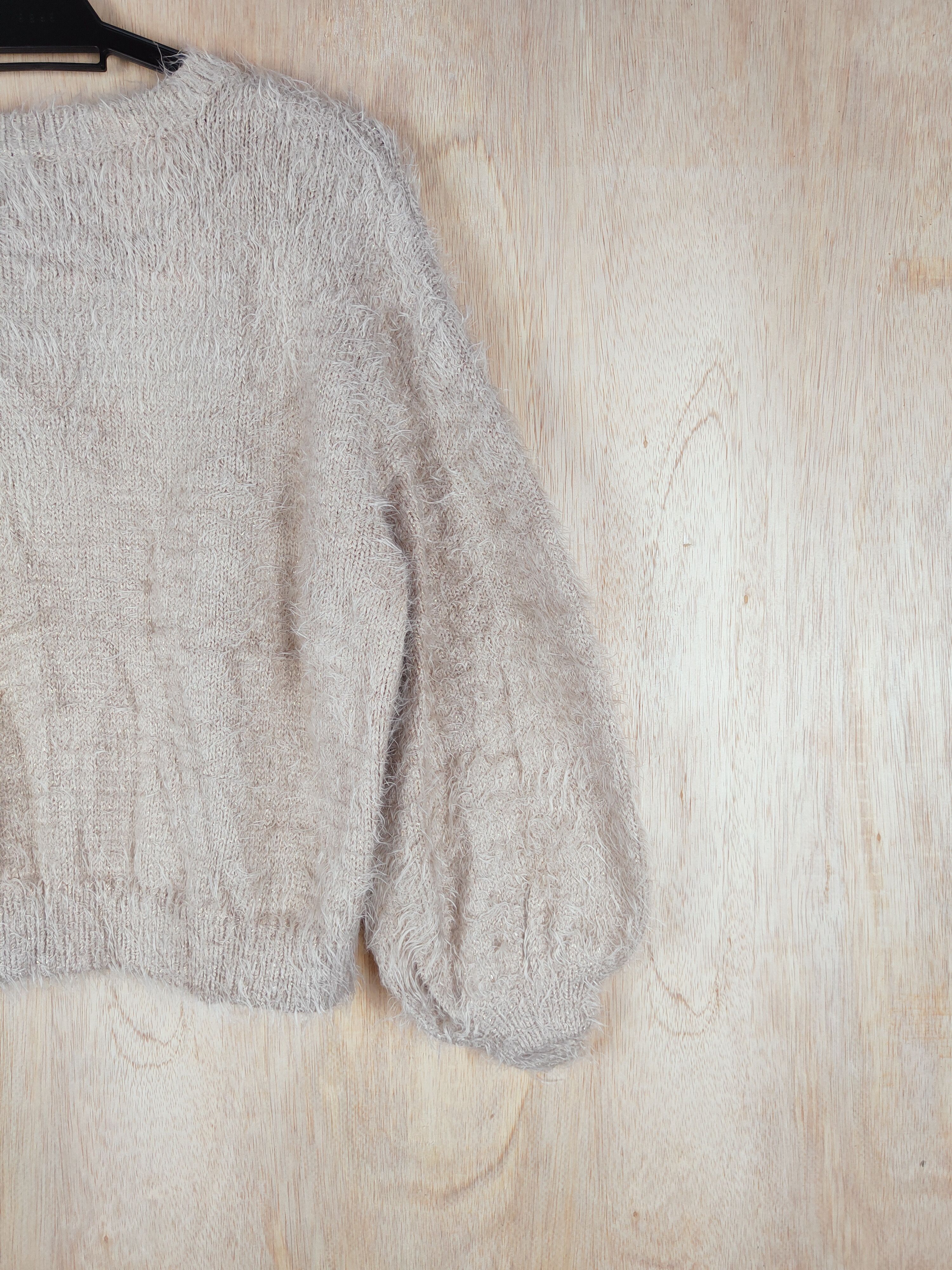 Vintage GU Peach Shag Shaggy Fur Mohair Knitwear #S248 Size US M / EU 48-50 / 2 - 7 Thumbnail