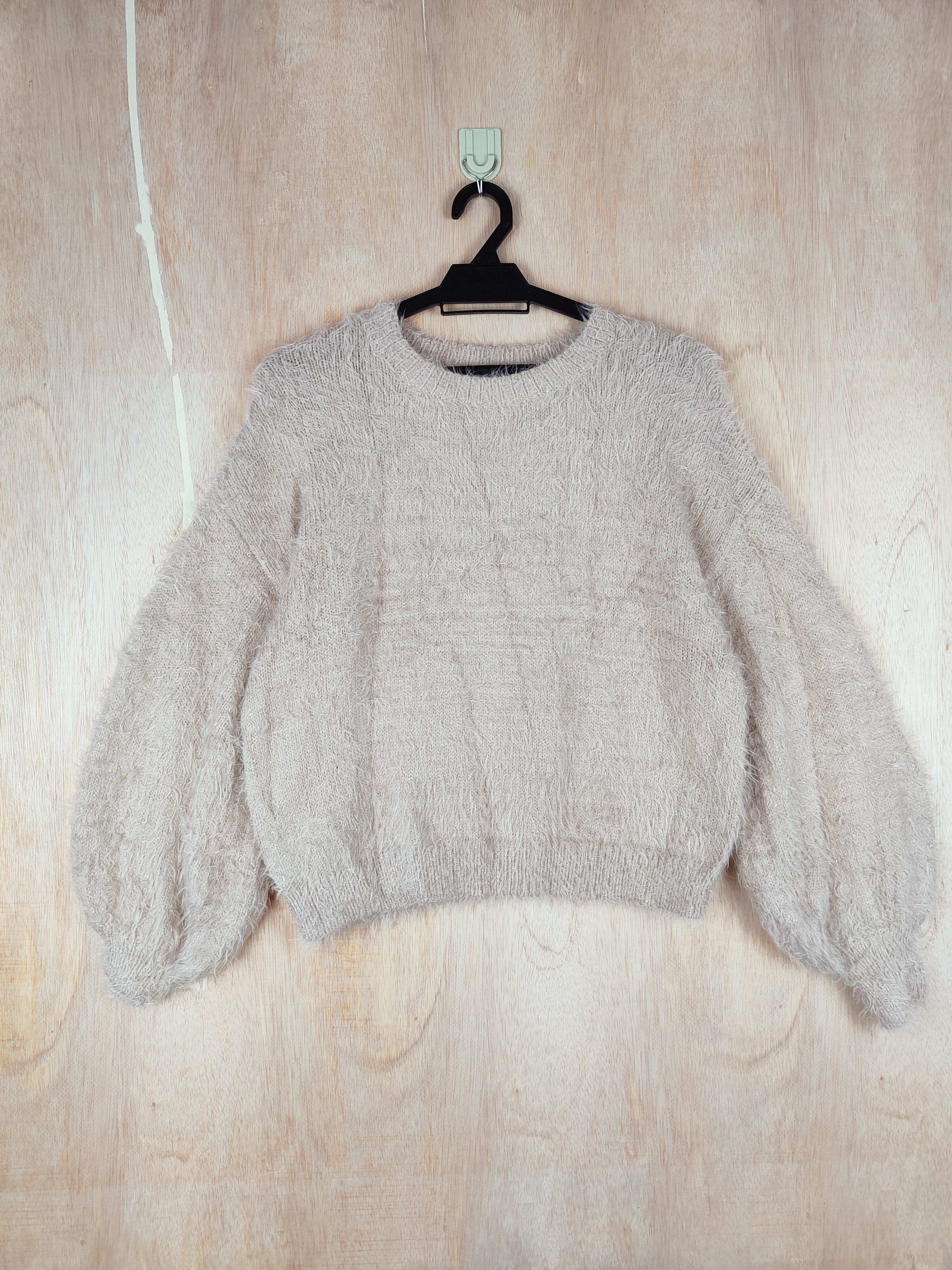 Vintage GU Peach Shag Shaggy Fur Mohair Knitwear #S248 Size US M / EU 48-50 / 2 - 1 Thumbnail