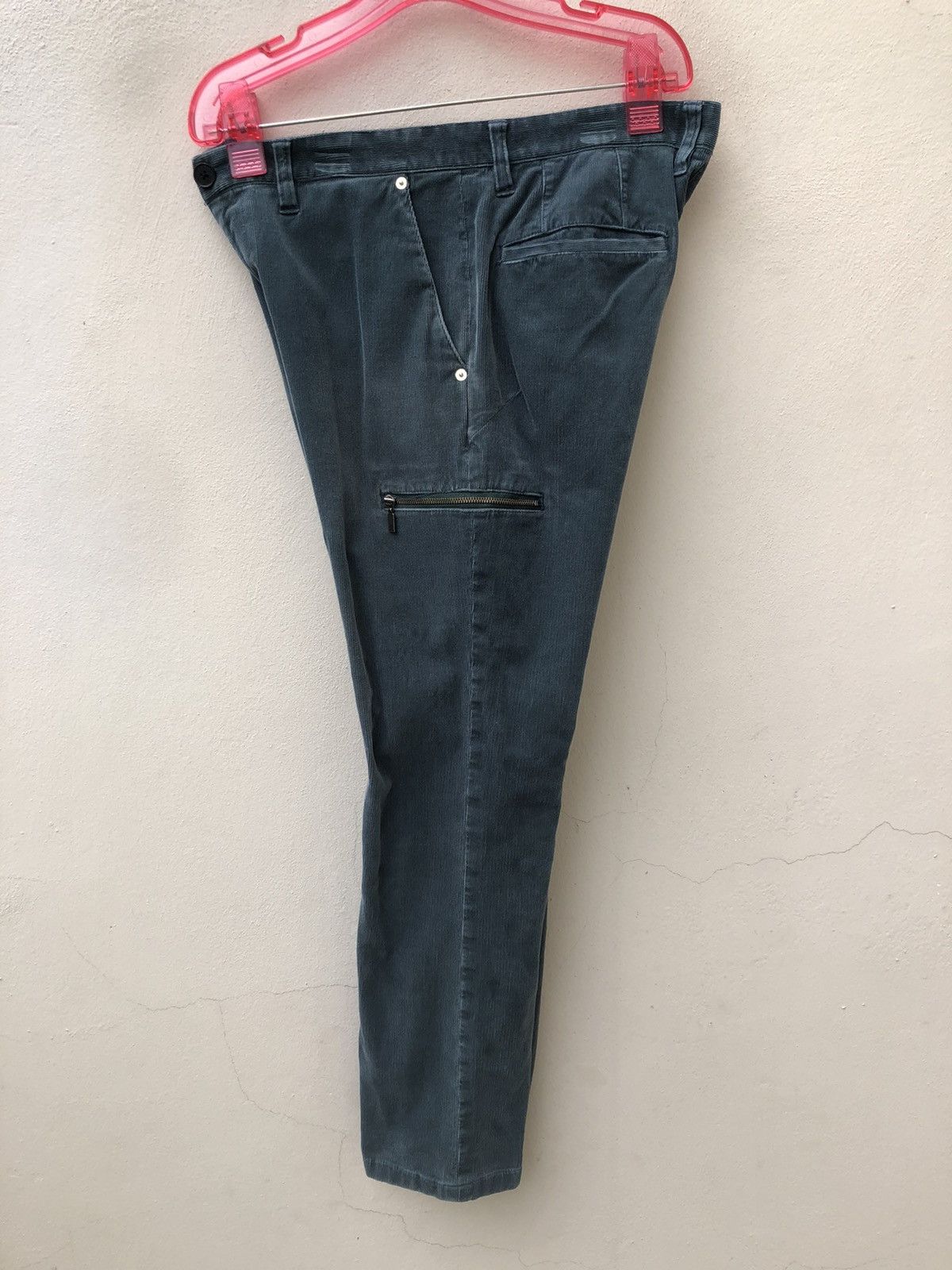 Lanvin Lanvin en Bleu Faded Corduroy Cargo Trouser Pant Size US 32 / EU 48 - 13 Thumbnail