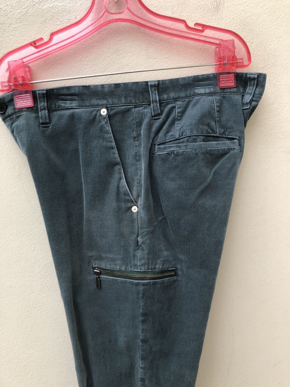 Lanvin Lanvin en Bleu Faded Corduroy Cargo Trouser Pant Size US 32 / EU 48 - 14 Thumbnail
