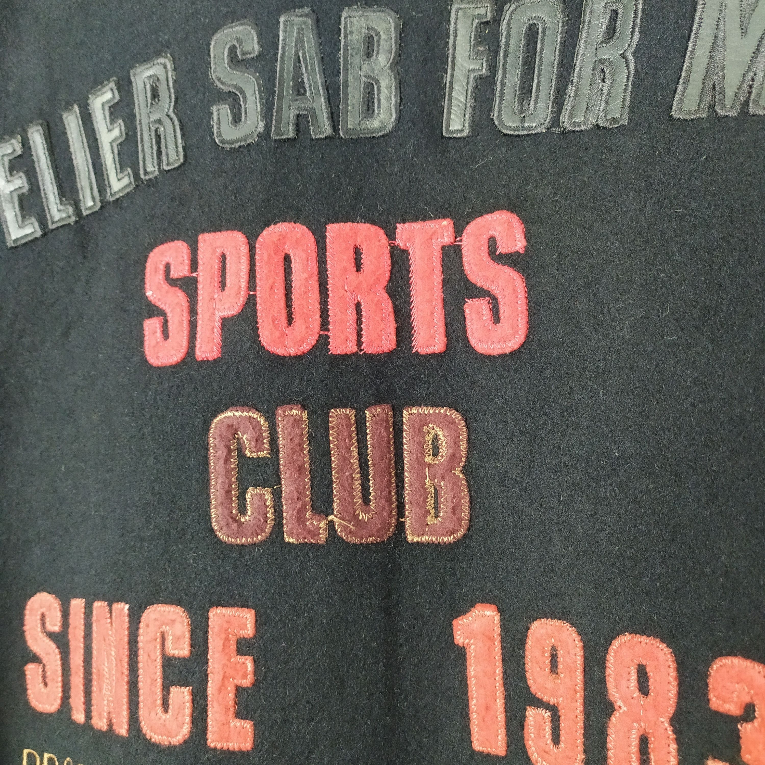 Japanese Brand ATELIER SAB WOOL VARSITY JACKET LEATHER SLEEVE Size US M / EU 48-50 / 2 - 8 Thumbnail