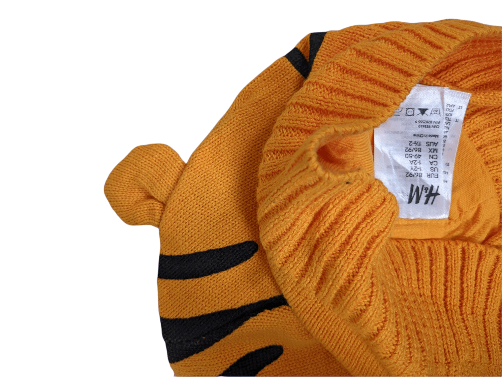 H&M Orange H&M Tiger Beanie Hat Cap Animal Snowcap Size ONE SIZE - 3 Thumbnail