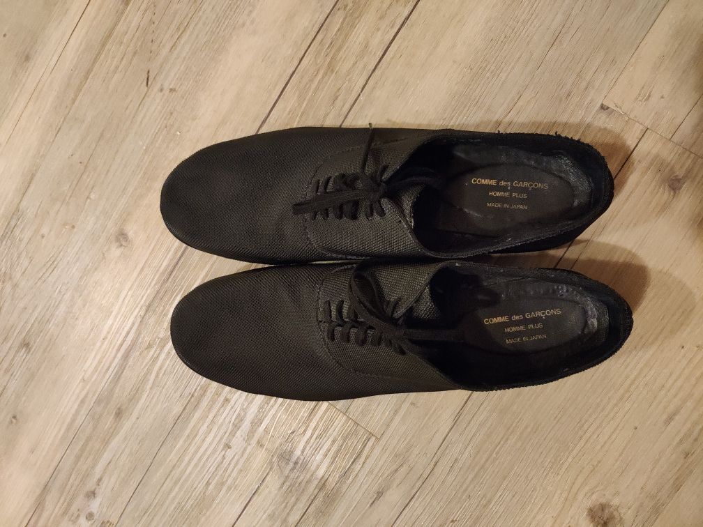 image of Comme Des Garcons Homme Plus Plastic/resine Derby Shoes.like Rick Owens Or Barny Nakhle Shoes in Bl