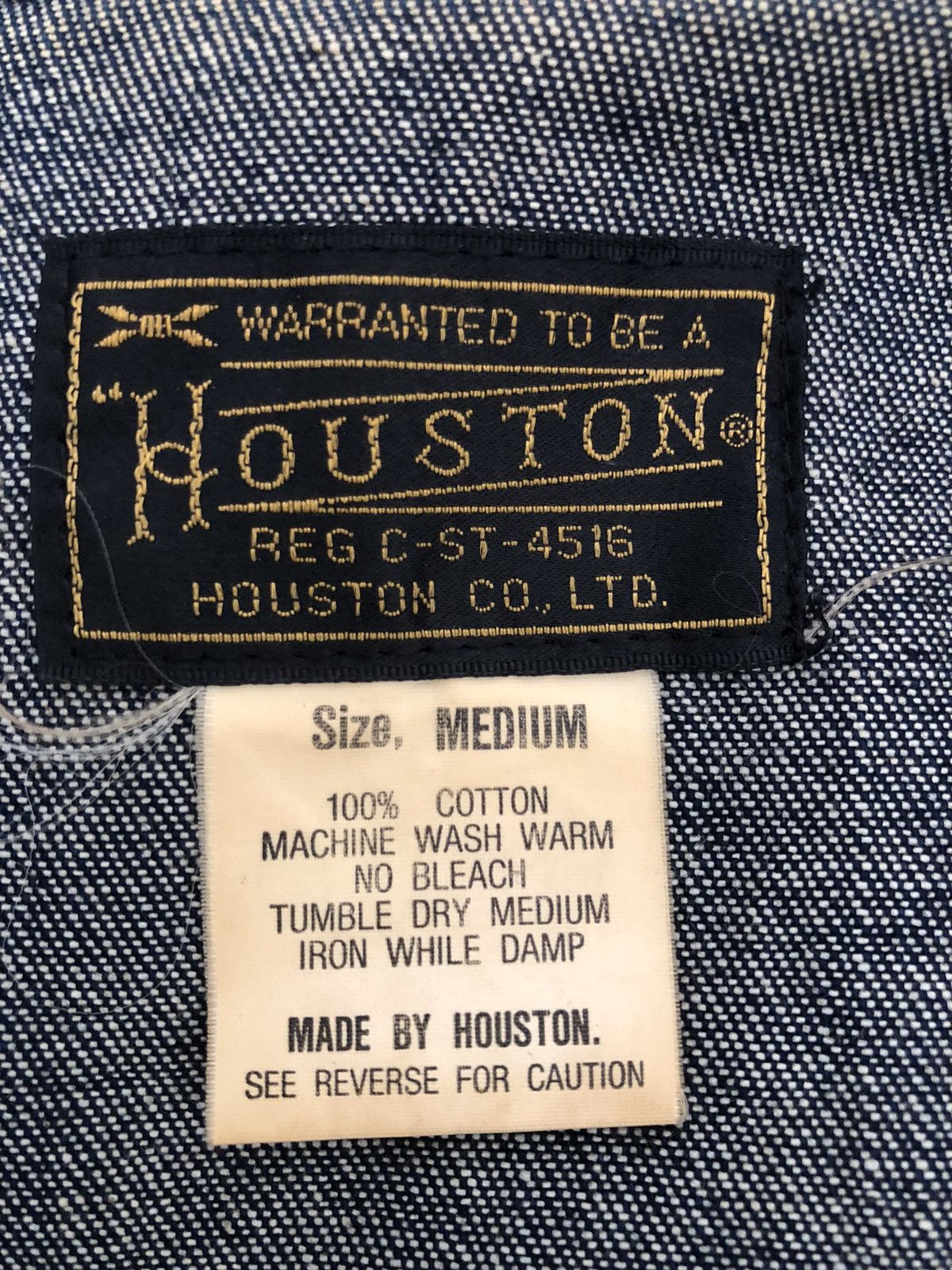 Japanese Brand Vintage 90s HOUSTON Japan Denim Western Shirt Size US M / EU 48-50 / 2 - 19 Thumbnail