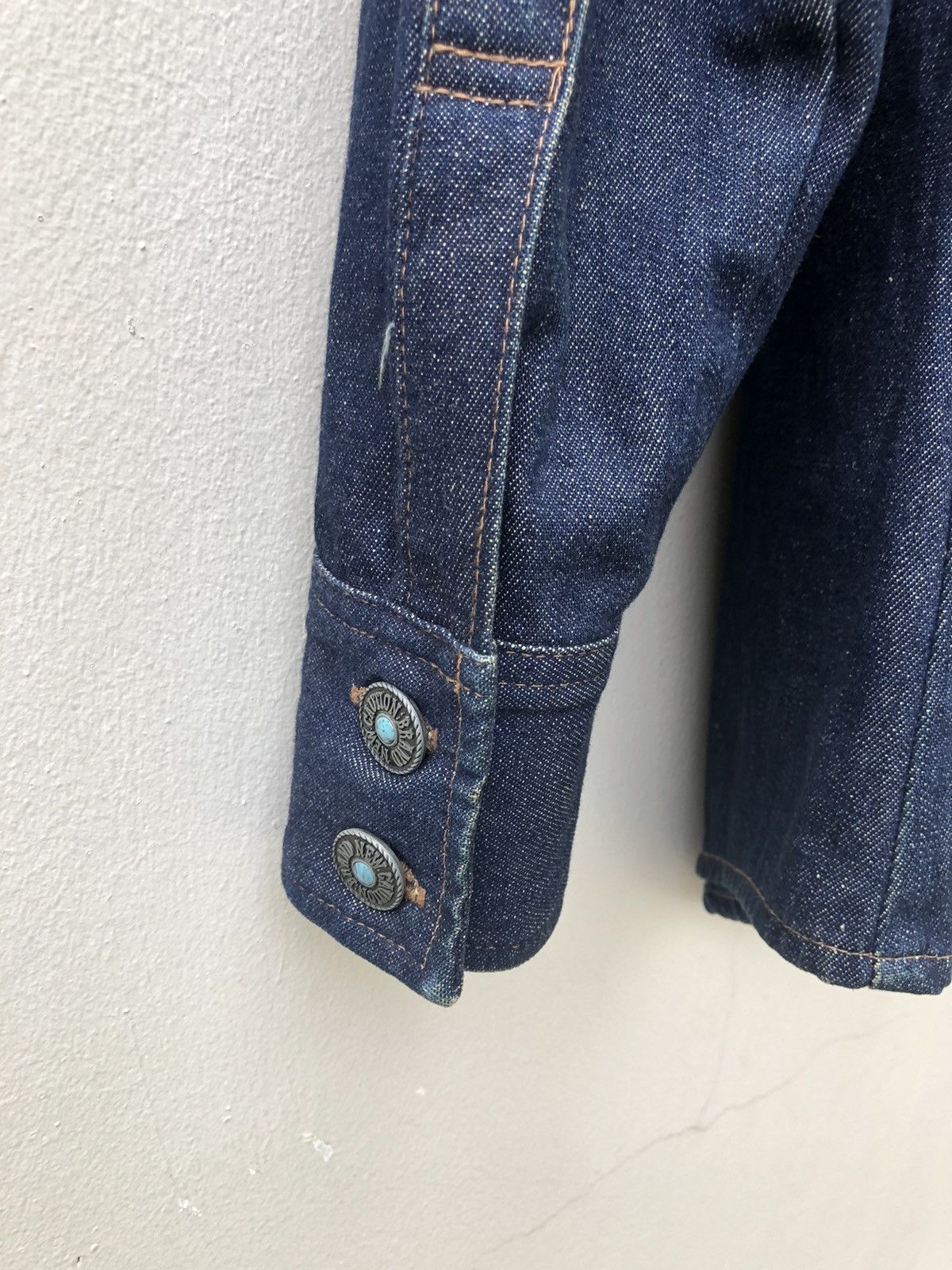Japanese Brand Vintage 90s HOUSTON Japan Denim Western Shirt Size US M / EU 48-50 / 2 - 14 Thumbnail