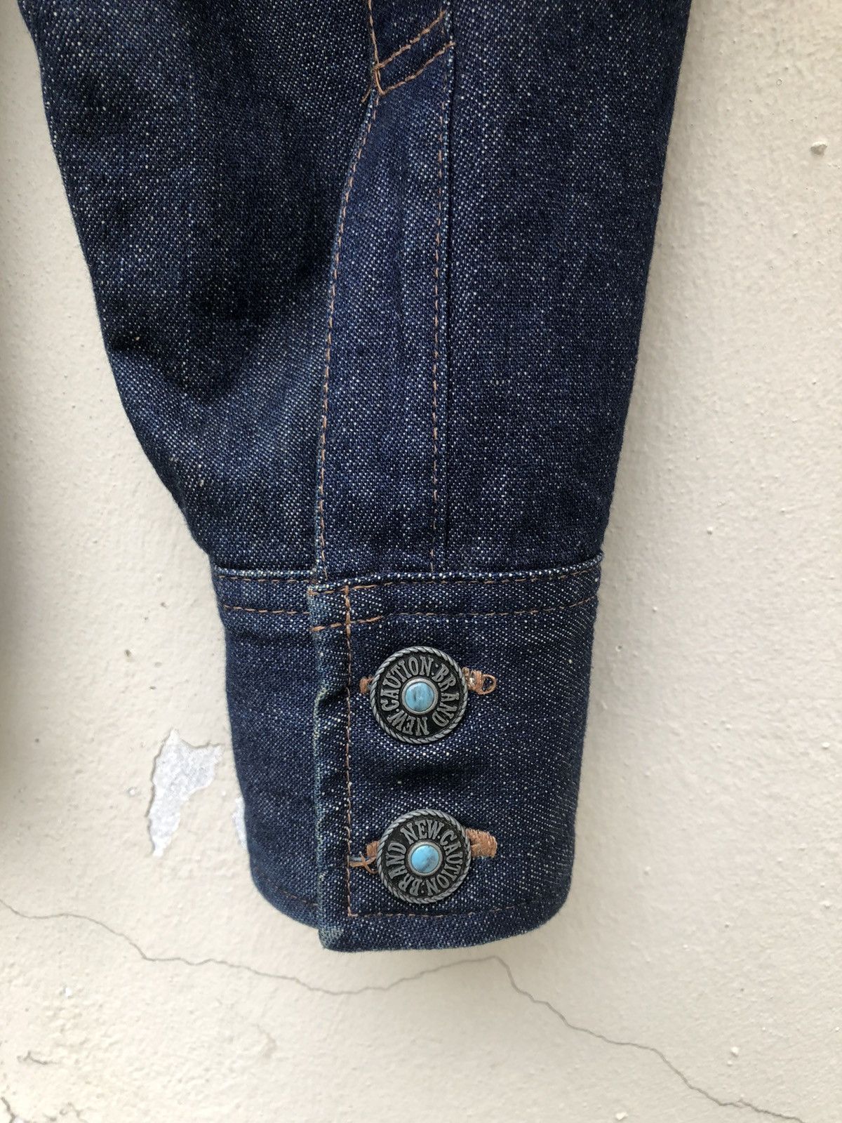 Japanese Brand Vintage 90s HOUSTON Japan Denim Western Shirt Size US M / EU 48-50 / 2 - 15 Thumbnail
