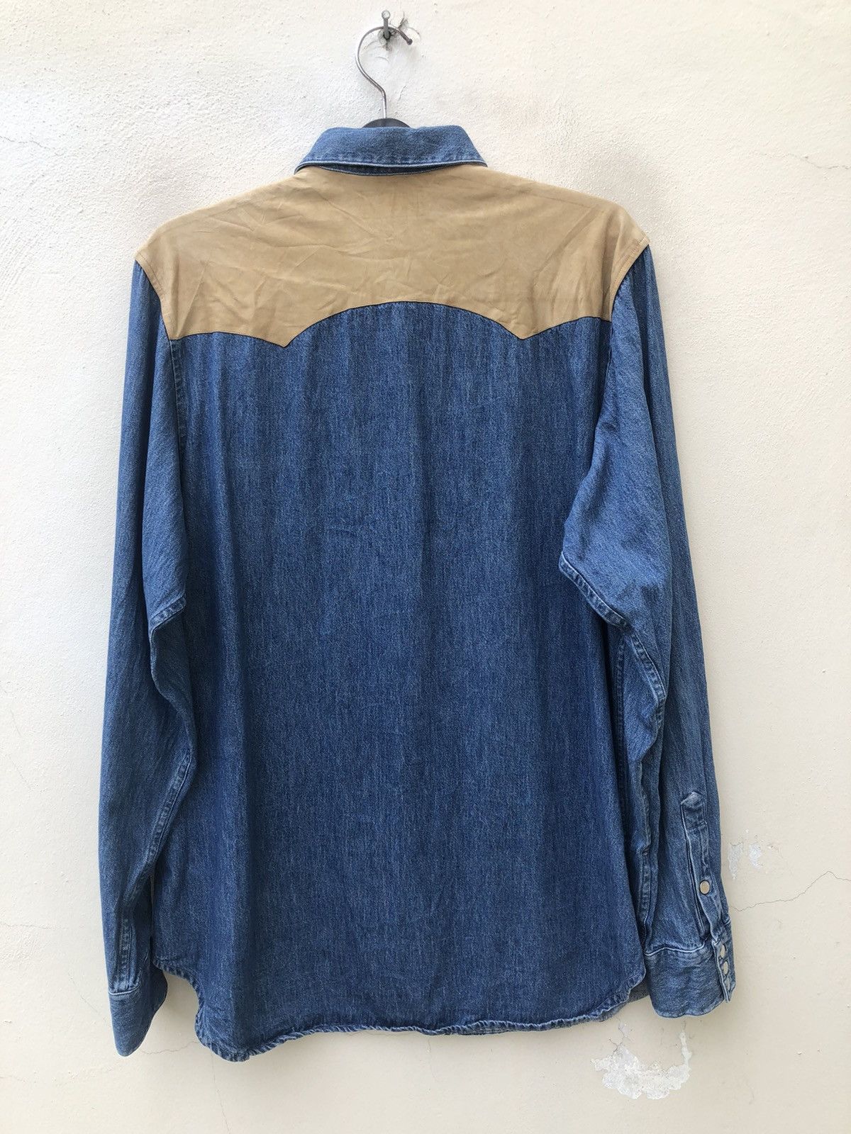 Polo Ralph Lauren Vintage 90s Polo Ralph Lauren Hybrid Denim Western Shirt Size US XL / EU 56 / 4 - 16 Thumbnail