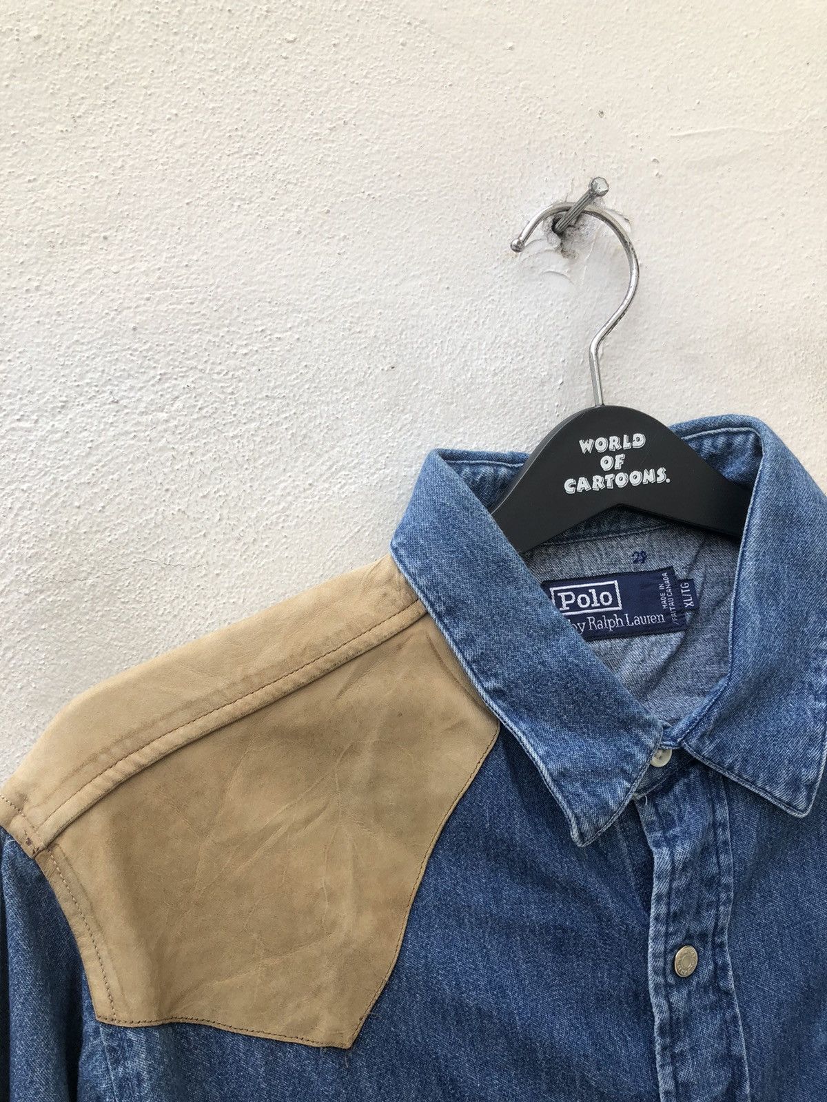 Polo Ralph Lauren Vintage 90s Polo Ralph Lauren Hybrid Denim Western Shirt Size US XL / EU 56 / 4 - 9 Thumbnail
