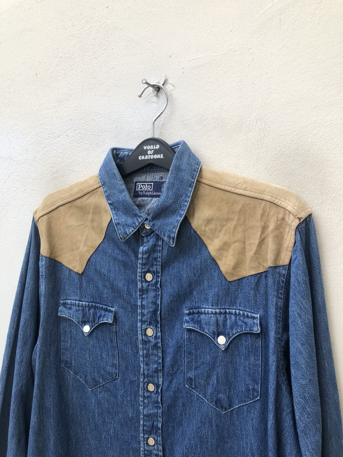 Polo Ralph Lauren Vintage 90s Polo Ralph Lauren Hybrid Denim Western Shirt Size US XL / EU 56 / 4 - 12 Thumbnail