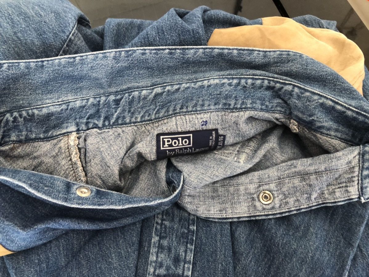 Polo Ralph Lauren Vintage 90s Polo Ralph Lauren Hybrid Denim Western Shirt Size US XL / EU 56 / 4 - 20 Thumbnail
