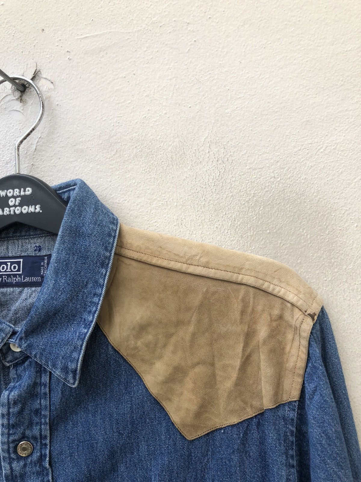 Polo Ralph Lauren Vintage 90s Polo Ralph Lauren Hybrid Denim Western Shirt Size US XL / EU 56 / 4 - 10 Thumbnail