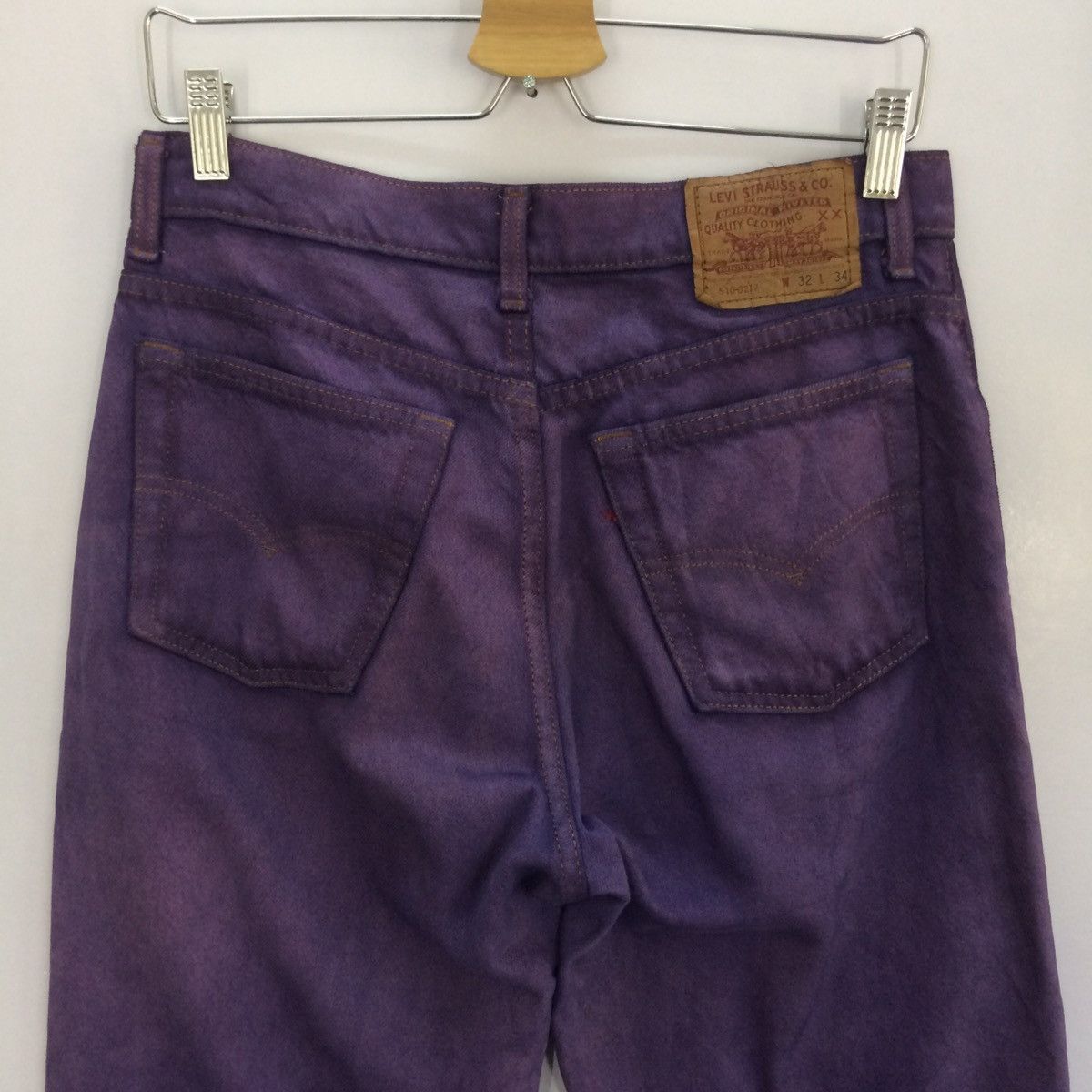 Levi's × Levi's Vintage Clothing × Vintage Offer 🔈90s Levi’s purple colour rare denim pants Size US 28 / EU 44 - 7 Thumbnail