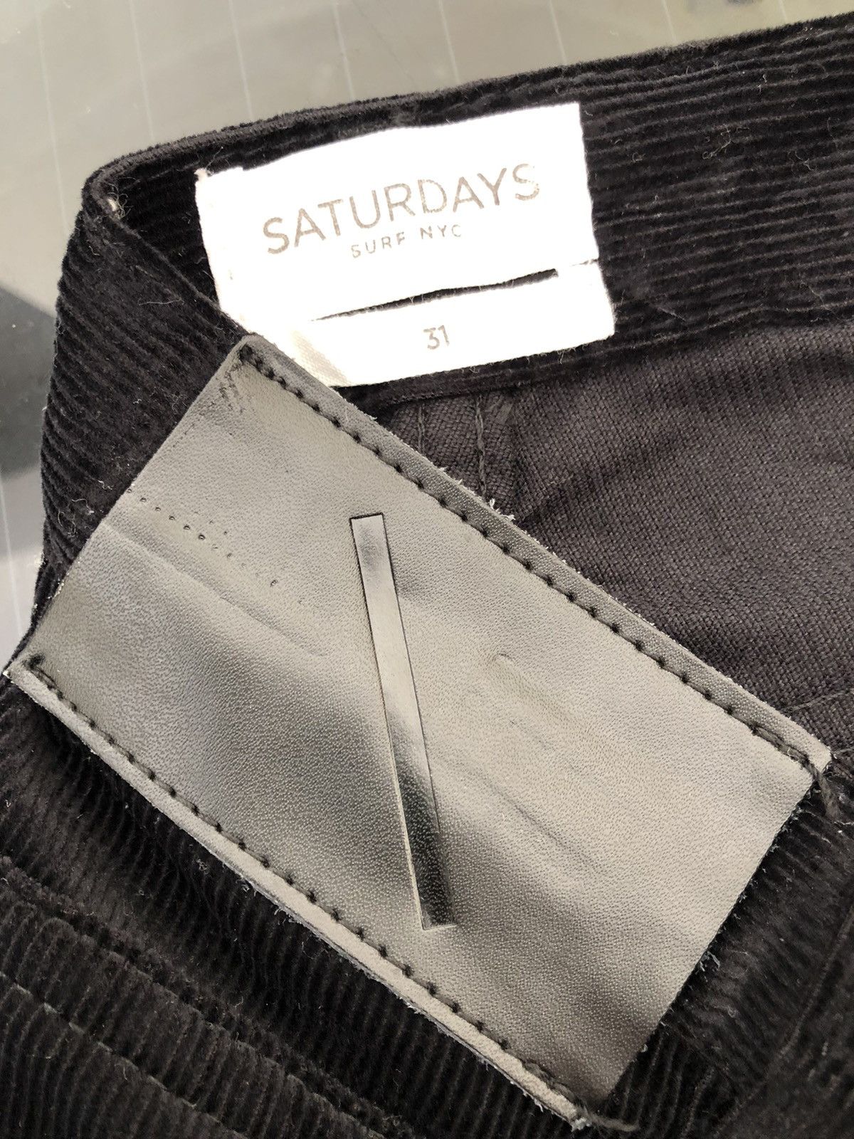 Saturdays NYC NWT Black Corduroy Pant Size US 31 - 12 Thumbnail