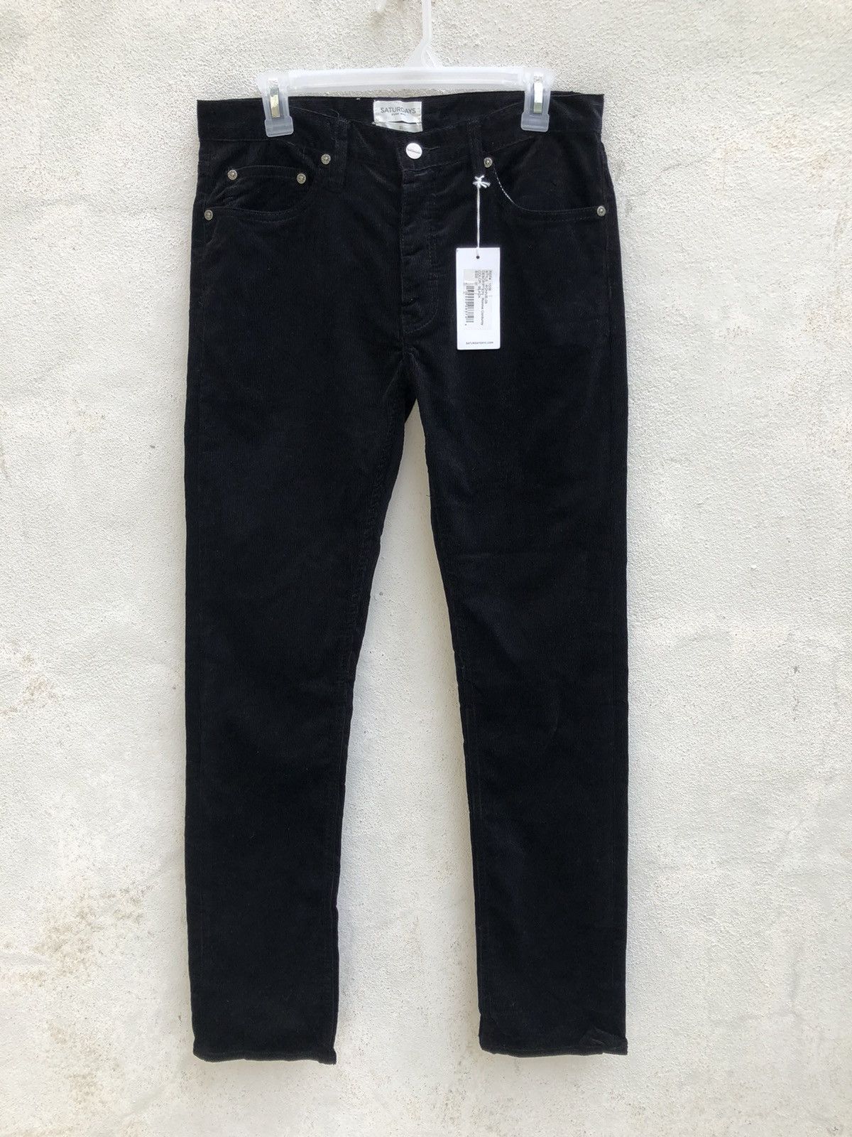 Saturdays NYC NWT Black Corduroy Pant Size US 31 - 1 Thumbnail