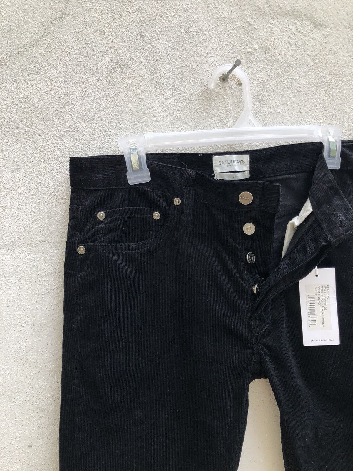 Saturdays NYC NWT Black Corduroy Pant Size US 31 - 4 Thumbnail
