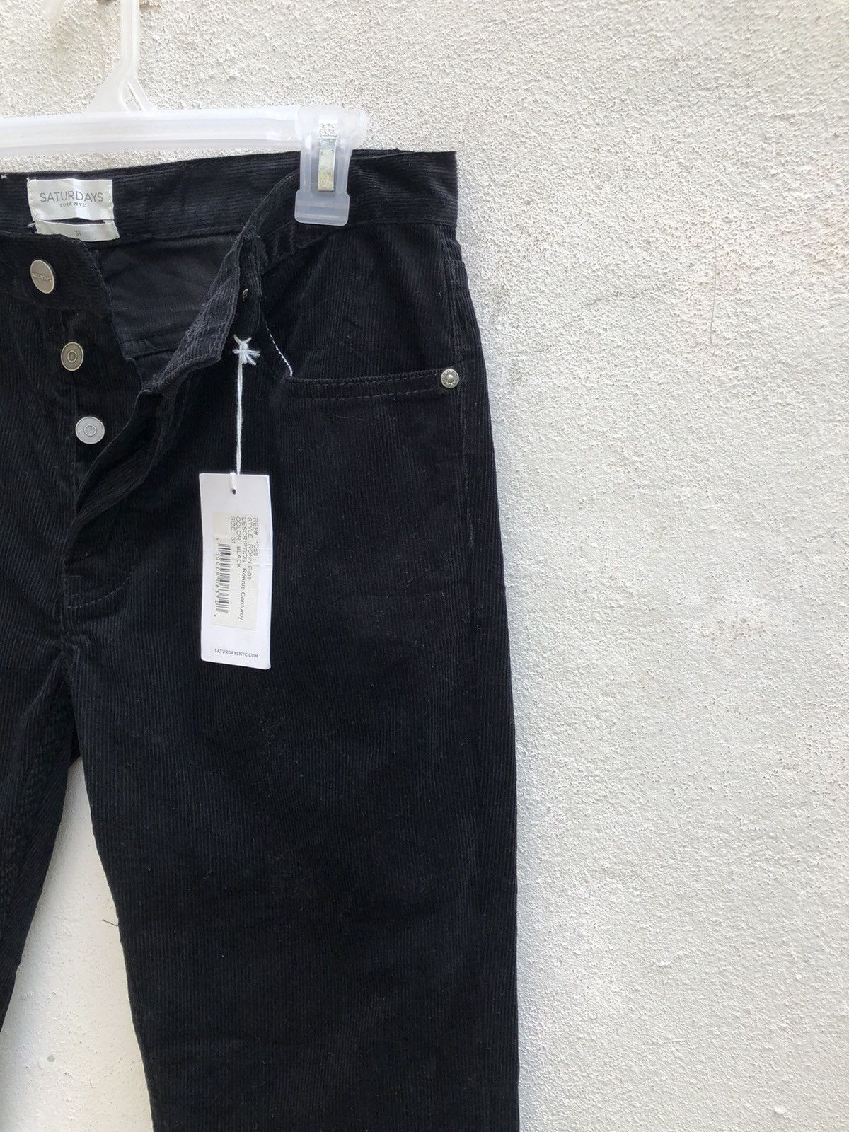 Saturdays NYC NWT Black Corduroy Pant Size US 31 - 6 Thumbnail