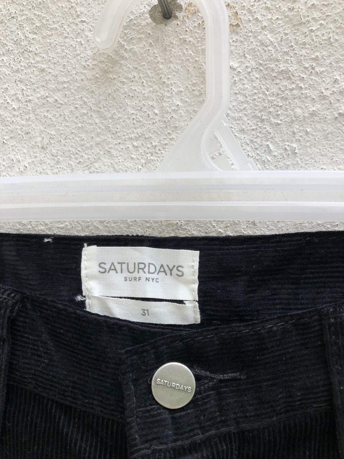 Saturdays NYC NWT Black Corduroy Pant Size US 31 - 3 Thumbnail