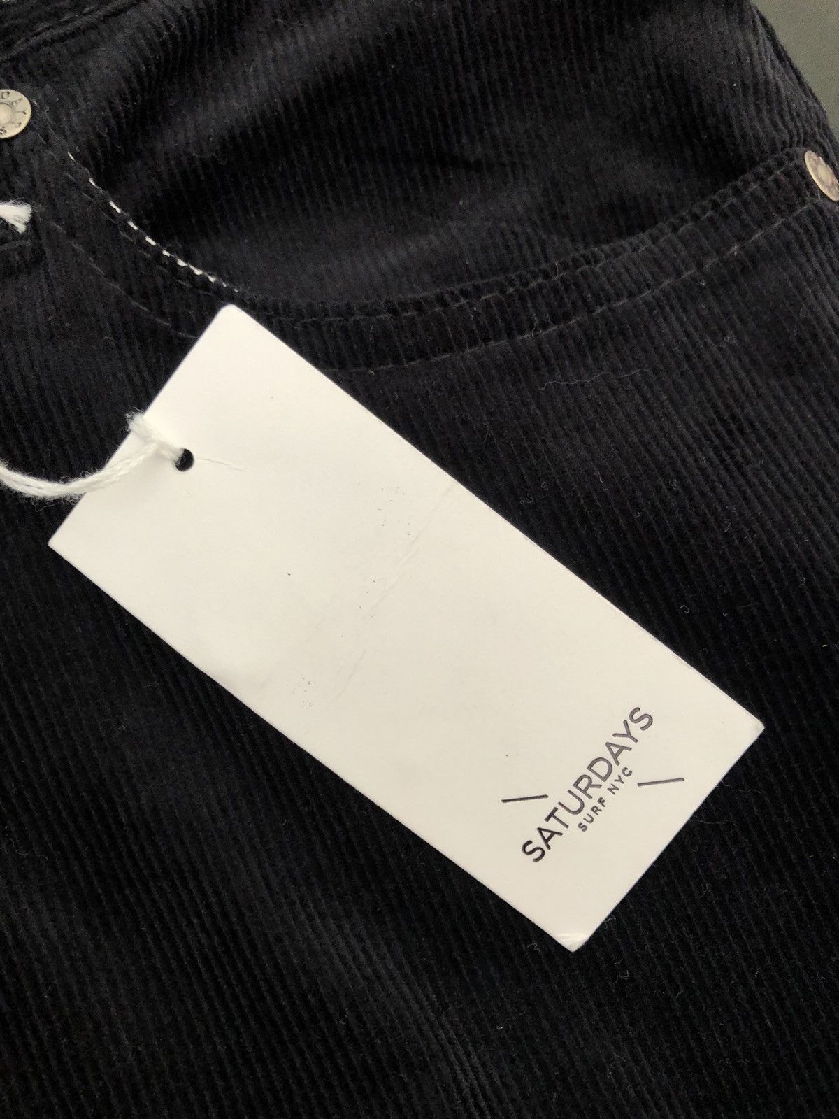 Saturdays NYC NWT Black Corduroy Pant Size US 31 - 14 Thumbnail