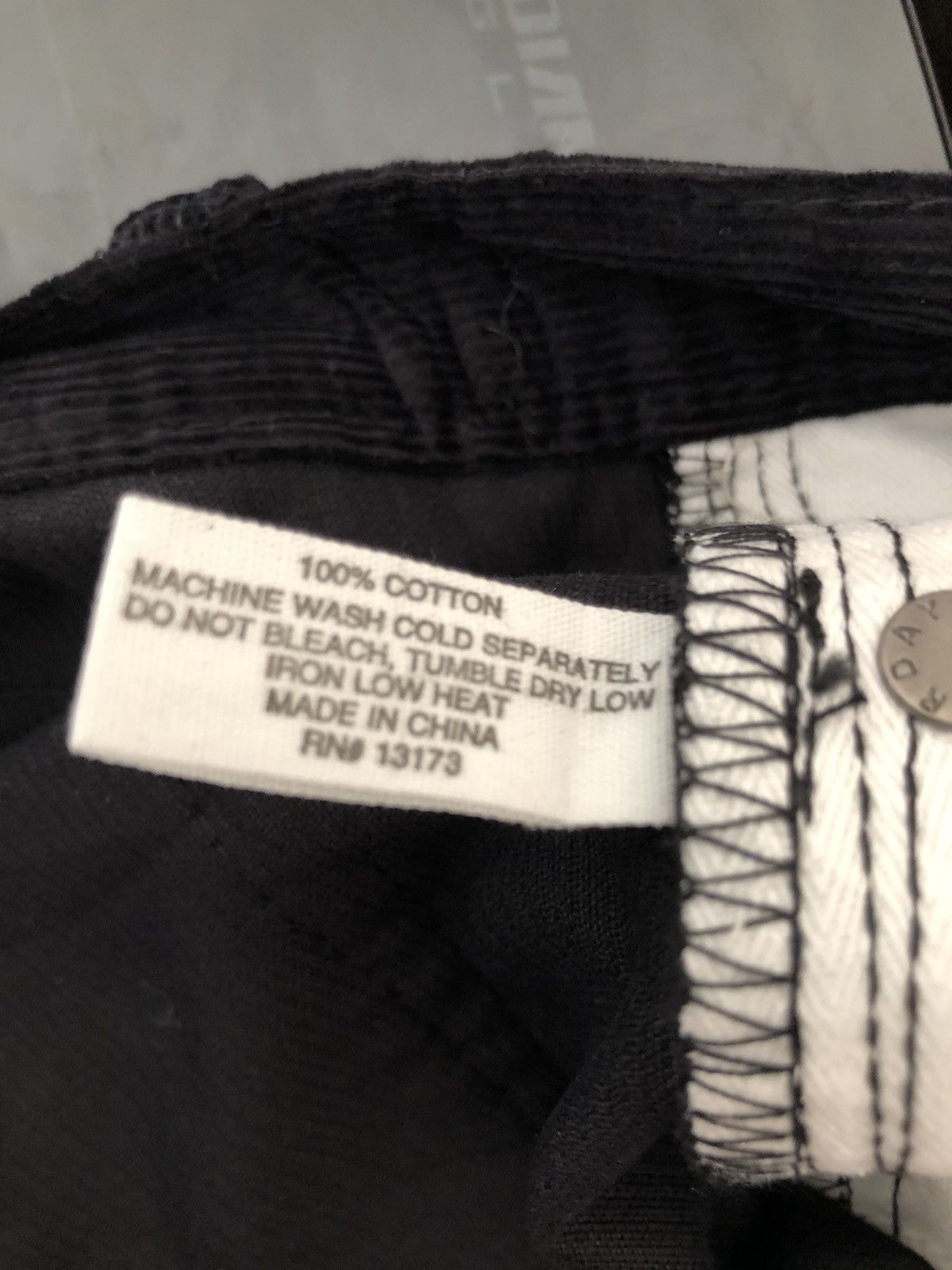 Saturdays NYC NWT Black Corduroy Pant Size US 31 - 15 Thumbnail