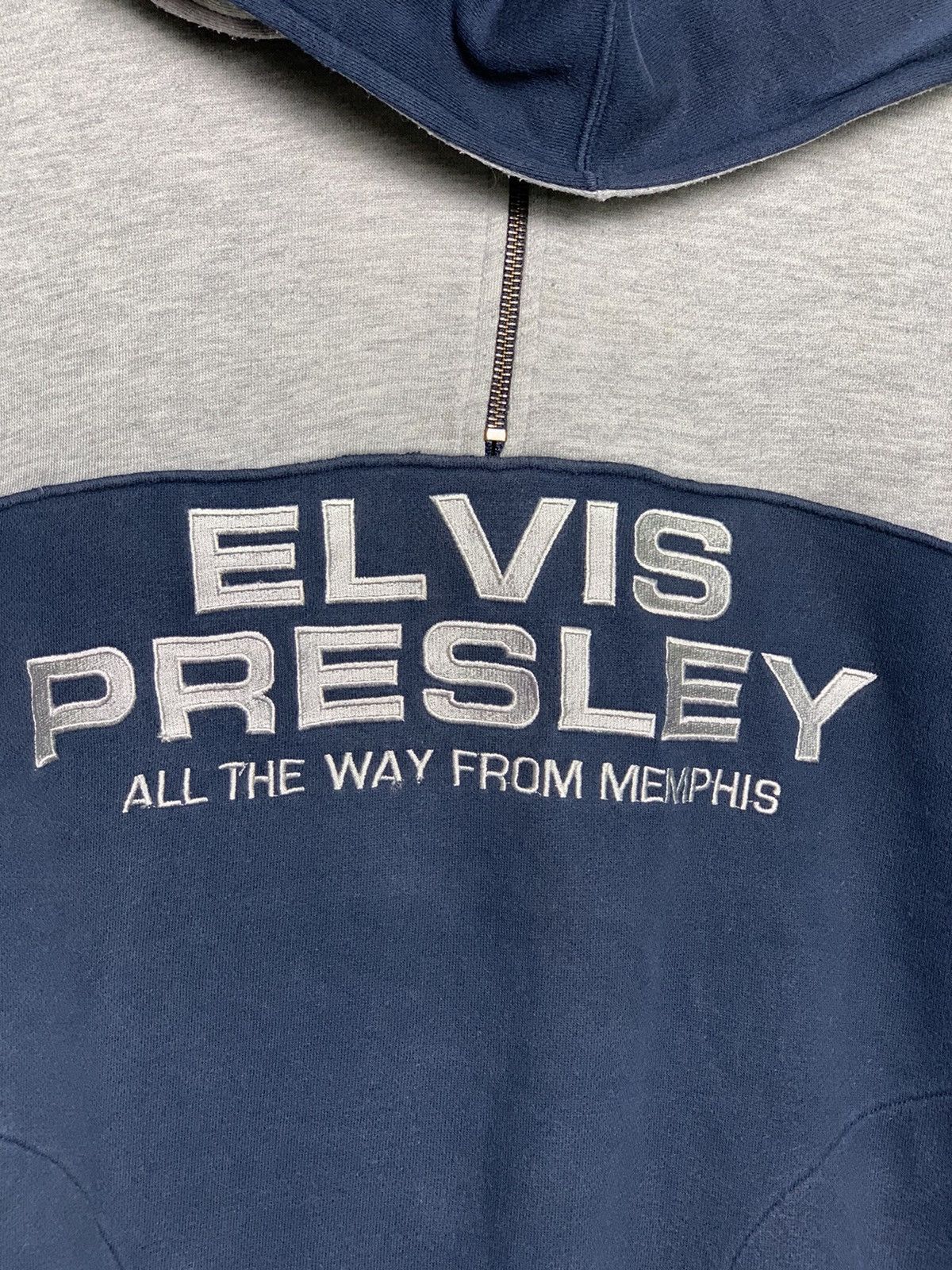 Band Tees Vintage Elvis Presley Embroidered Oversized Pullover Hoodie Size US M / EU 48-50 / 2 - 3 Thumbnail